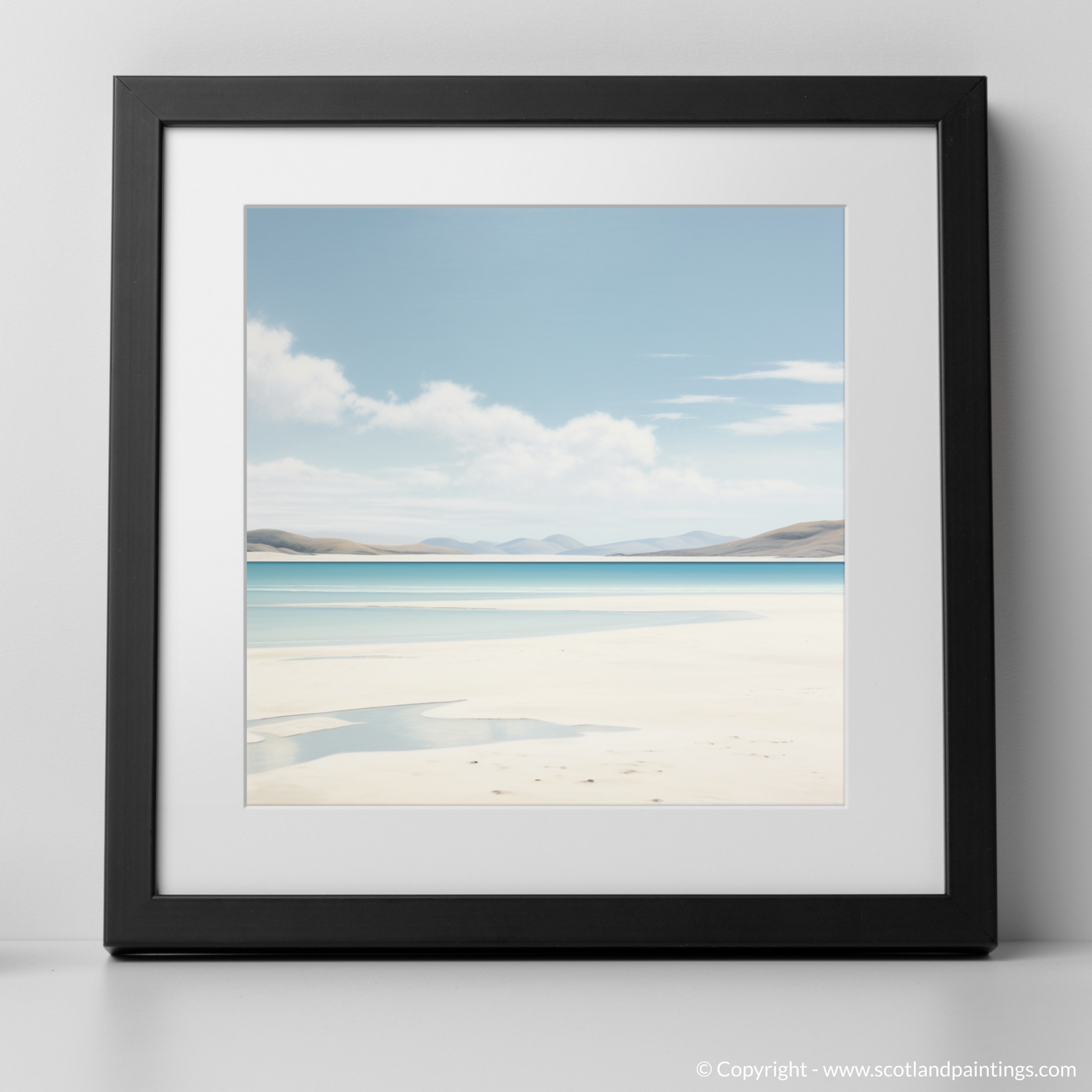 Art Print of Luskentyre Beach, Isle of Harris with a black frame