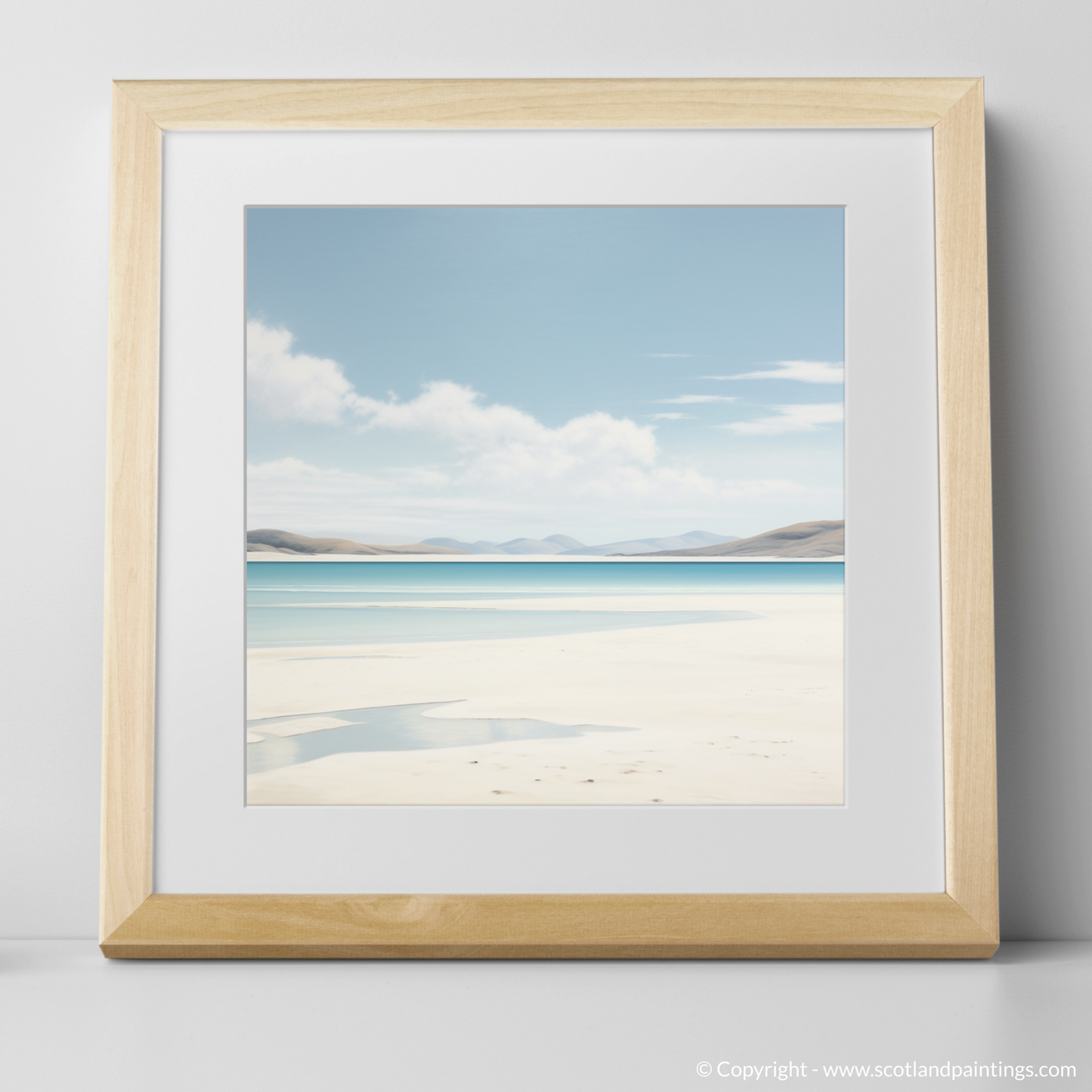 Art Print of Luskentyre Beach, Isle of Harris with a natural frame