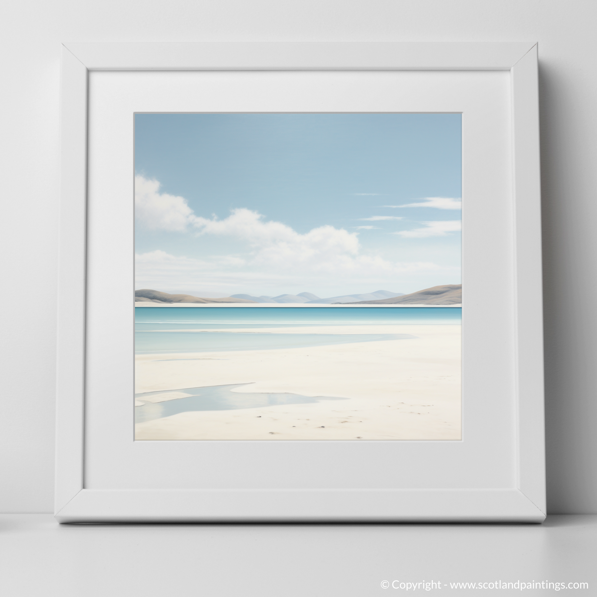 Art Print of Luskentyre Beach, Isle of Harris with a white frame