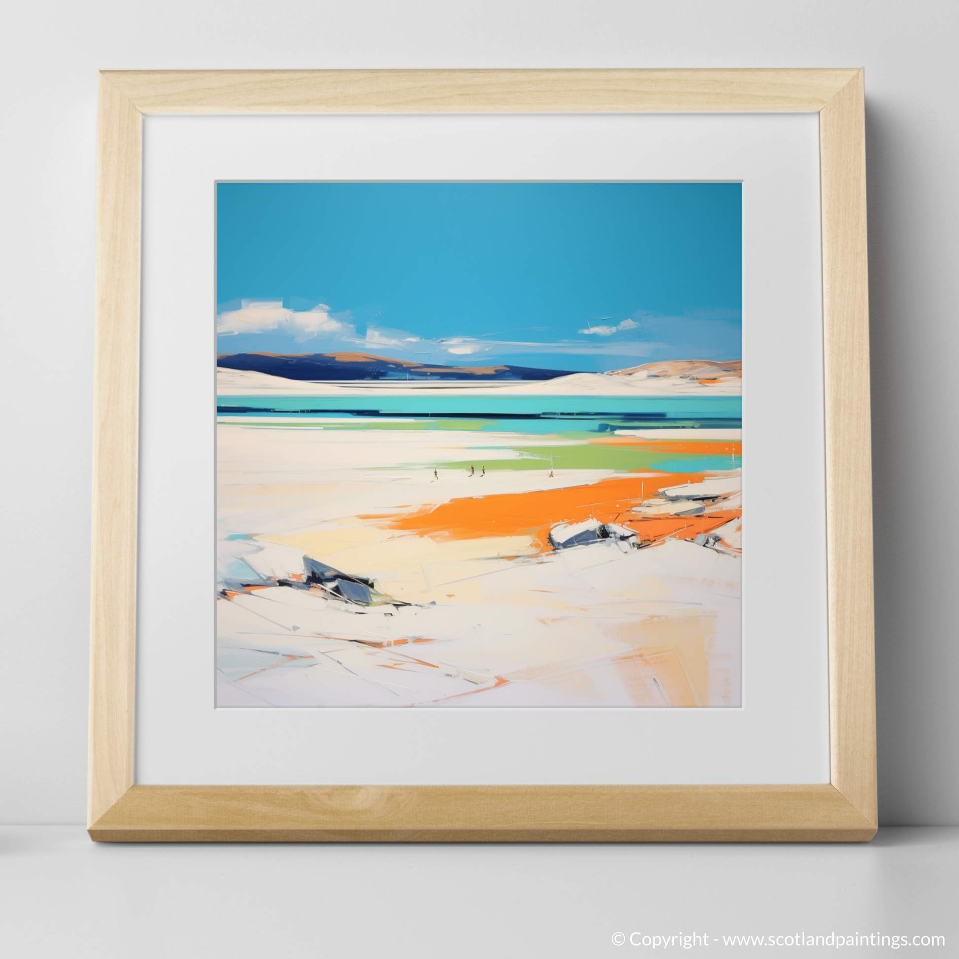 Art Print of Luskentyre Beach, Isle of Harris with a natural frame