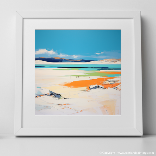 Art Print of Luskentyre Beach, Isle of Harris with a white frame