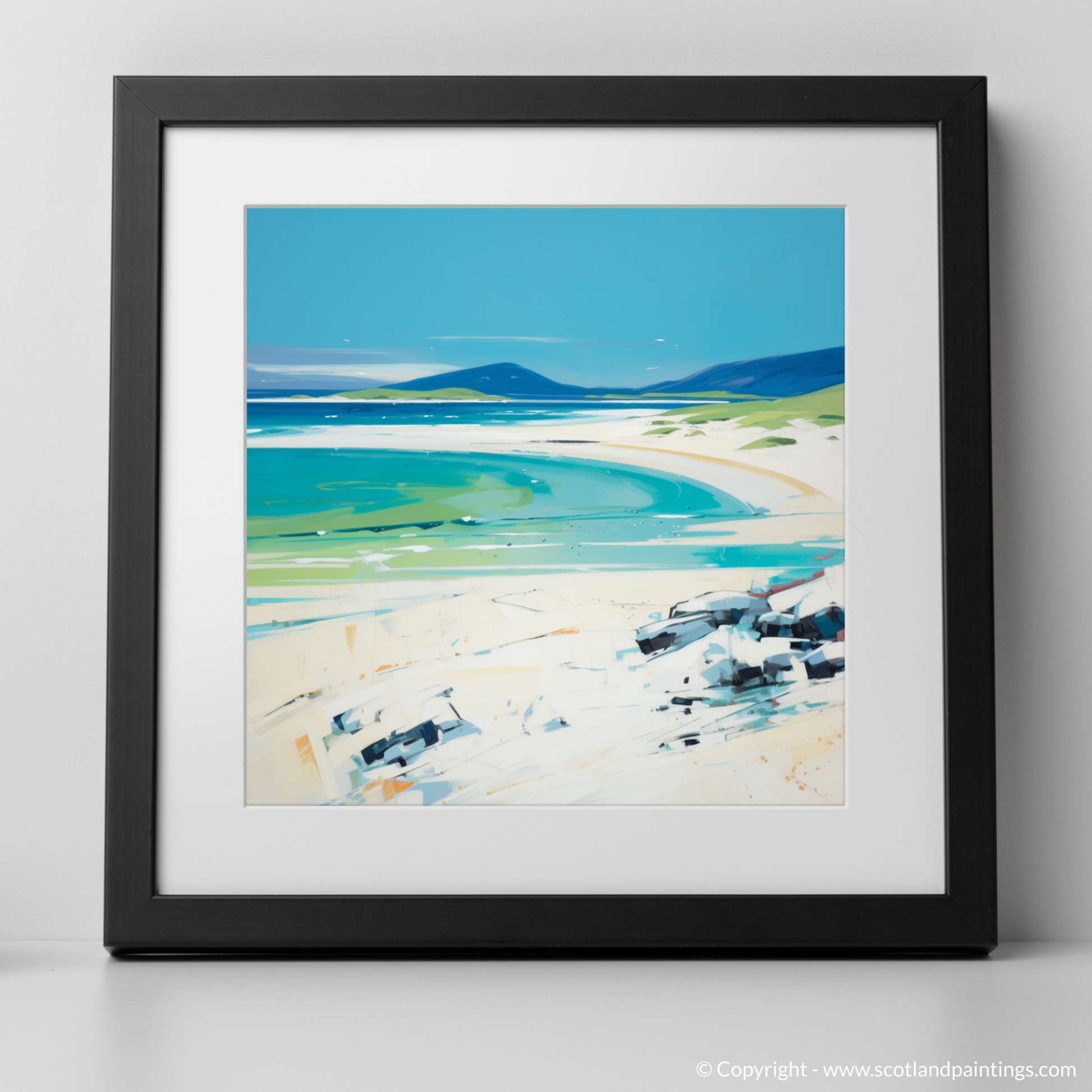 Art Print of Luskentyre Beach, Isle of Harris with a black frame