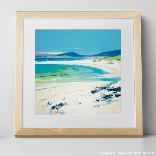 Art Print of Luskentyre Beach, Isle of Harris with a natural frame