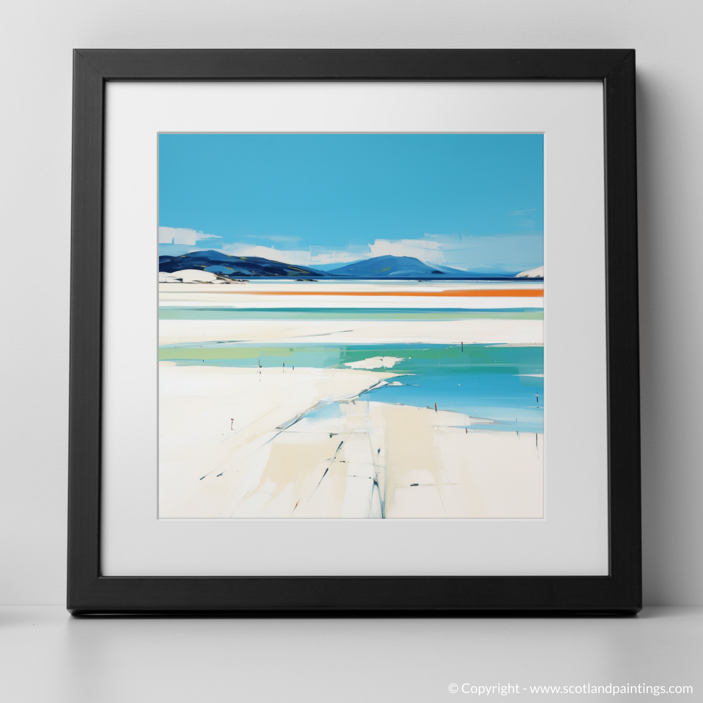 Art Print of Luskentyre Beach, Isle of Harris with a black frame