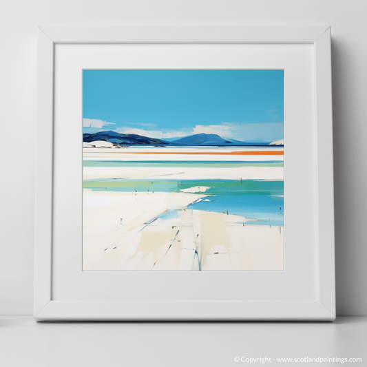 Art Print of Luskentyre Beach, Isle of Harris with a white frame