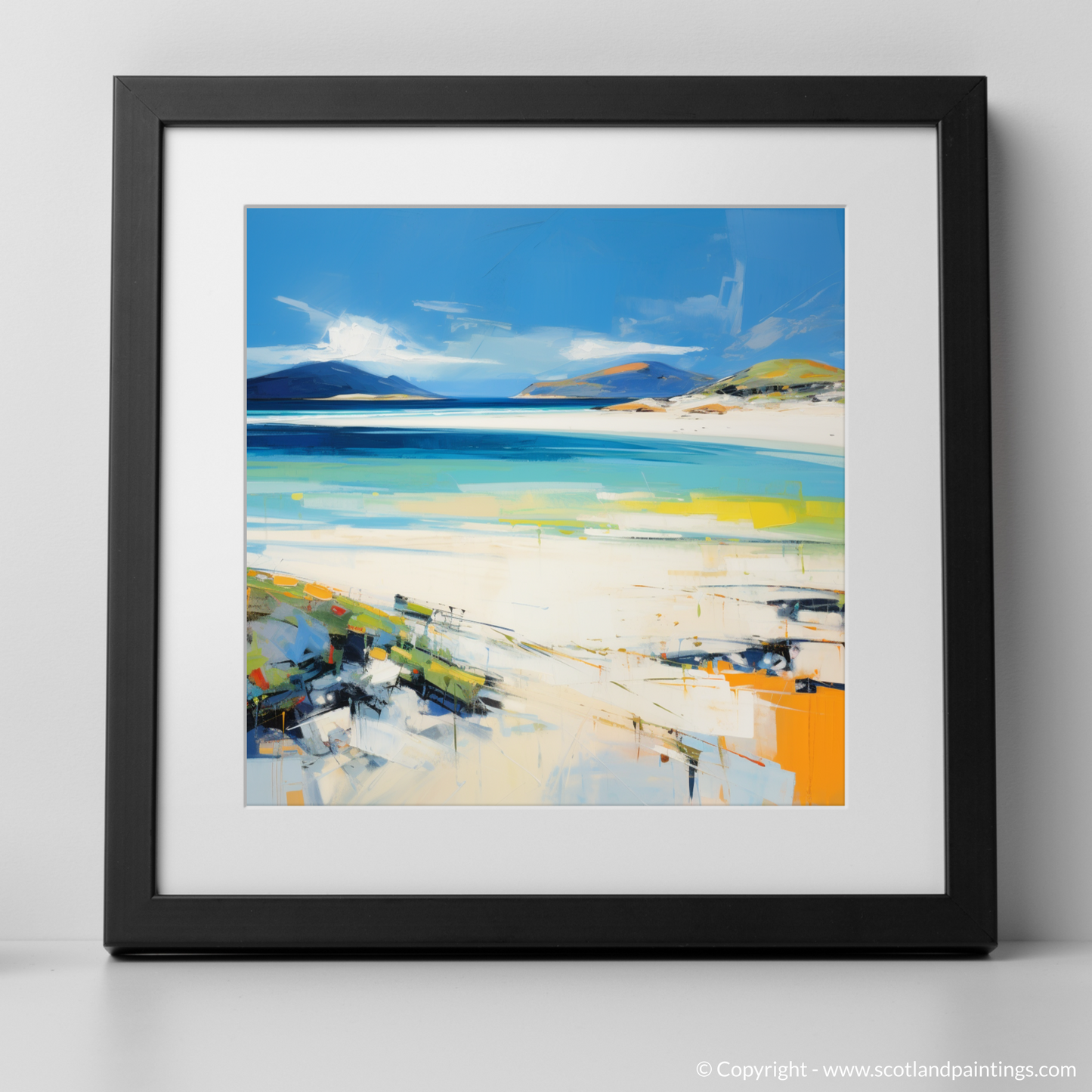 Art Print of Luskentyre Beach, Isle of Harris with a black frame