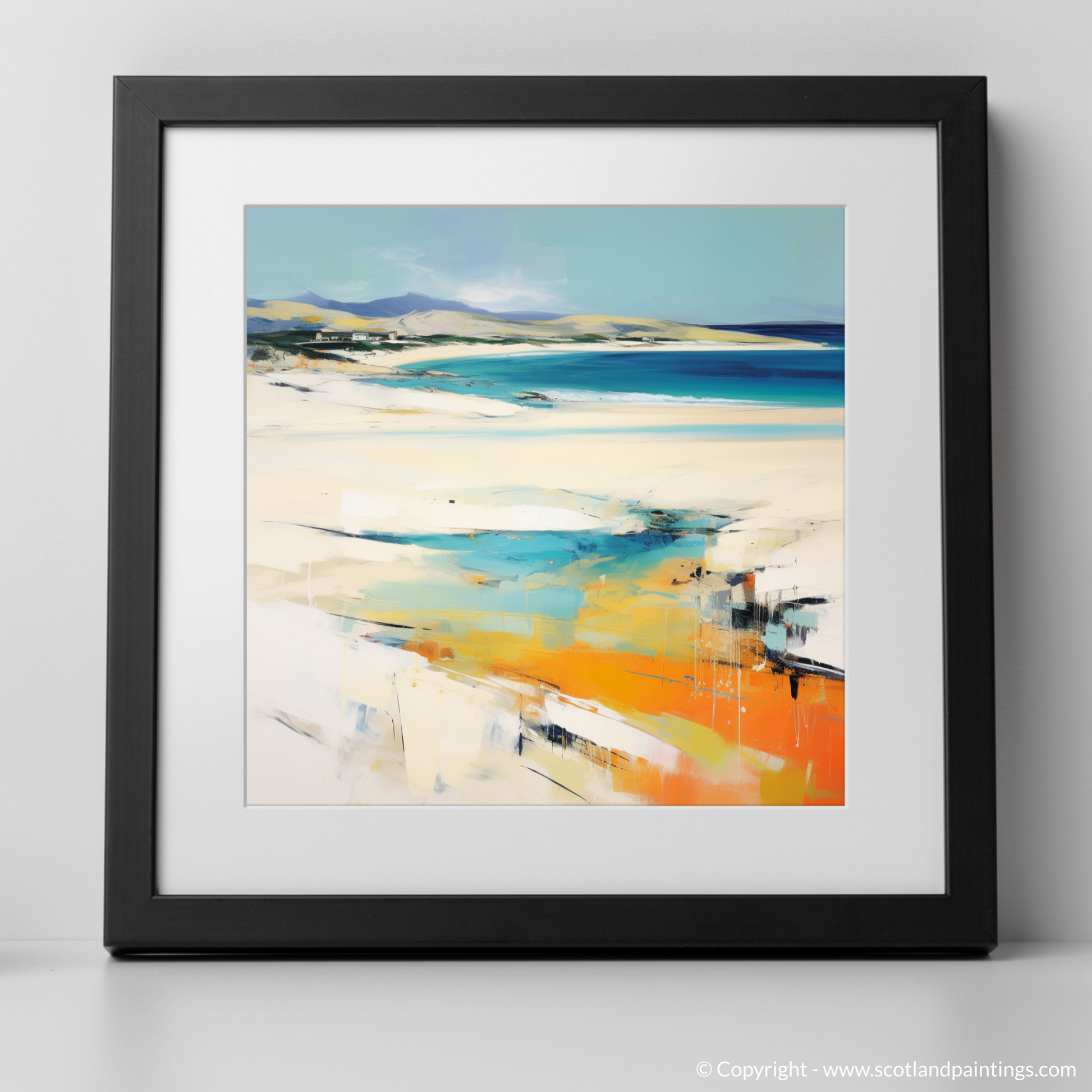 Art Print of Luskentyre Beach, Isle of Harris with a black frame