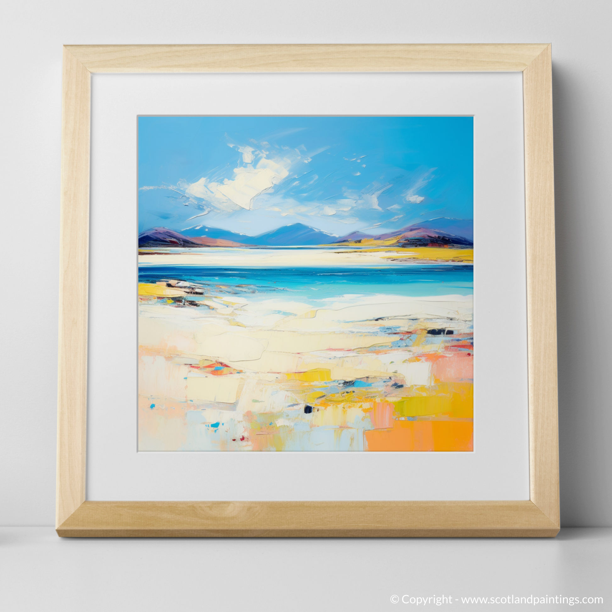 Art Print of Luskentyre Beach, Isle of Harris with a natural frame