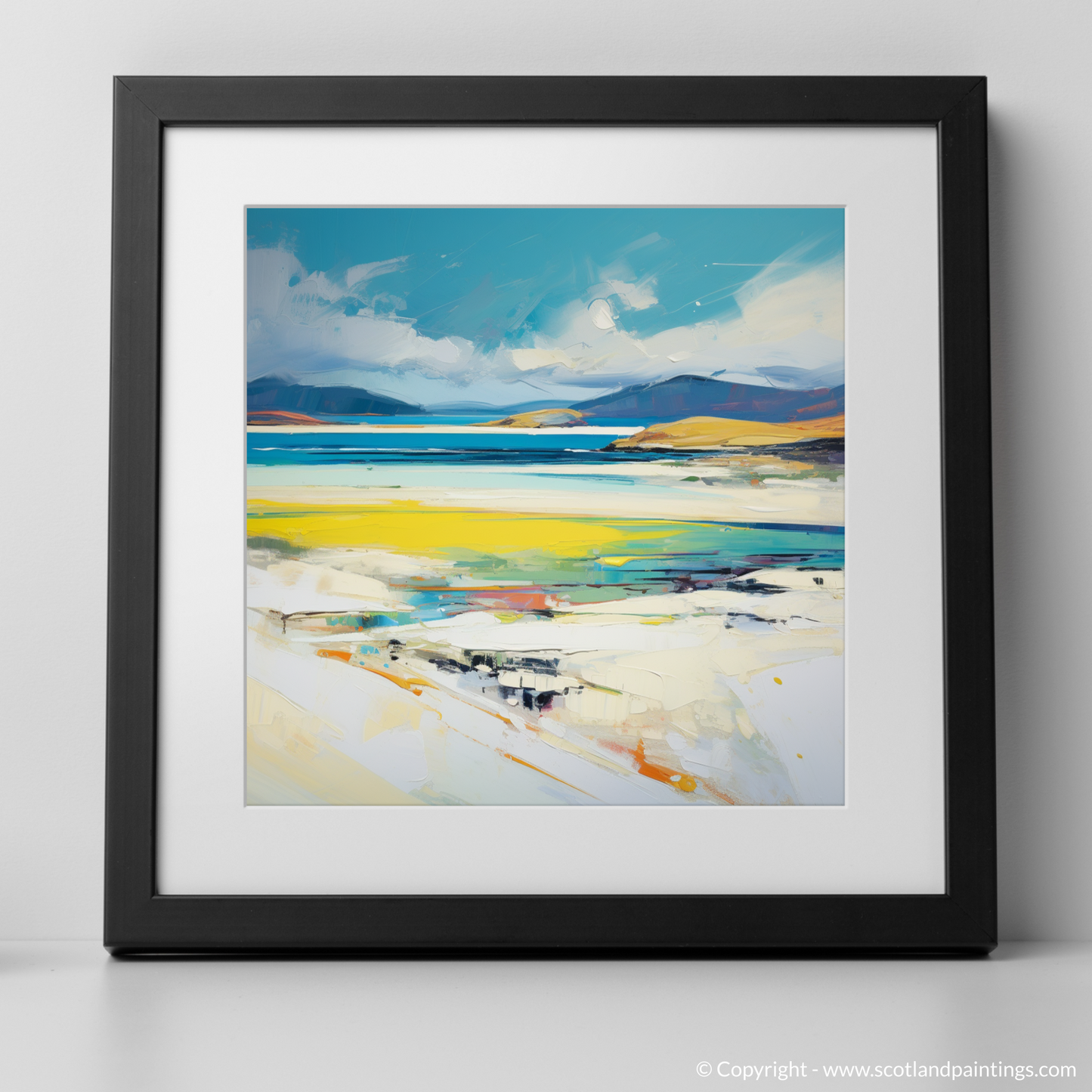 Art Print of Luskentyre Beach, Isle of Harris with a black frame