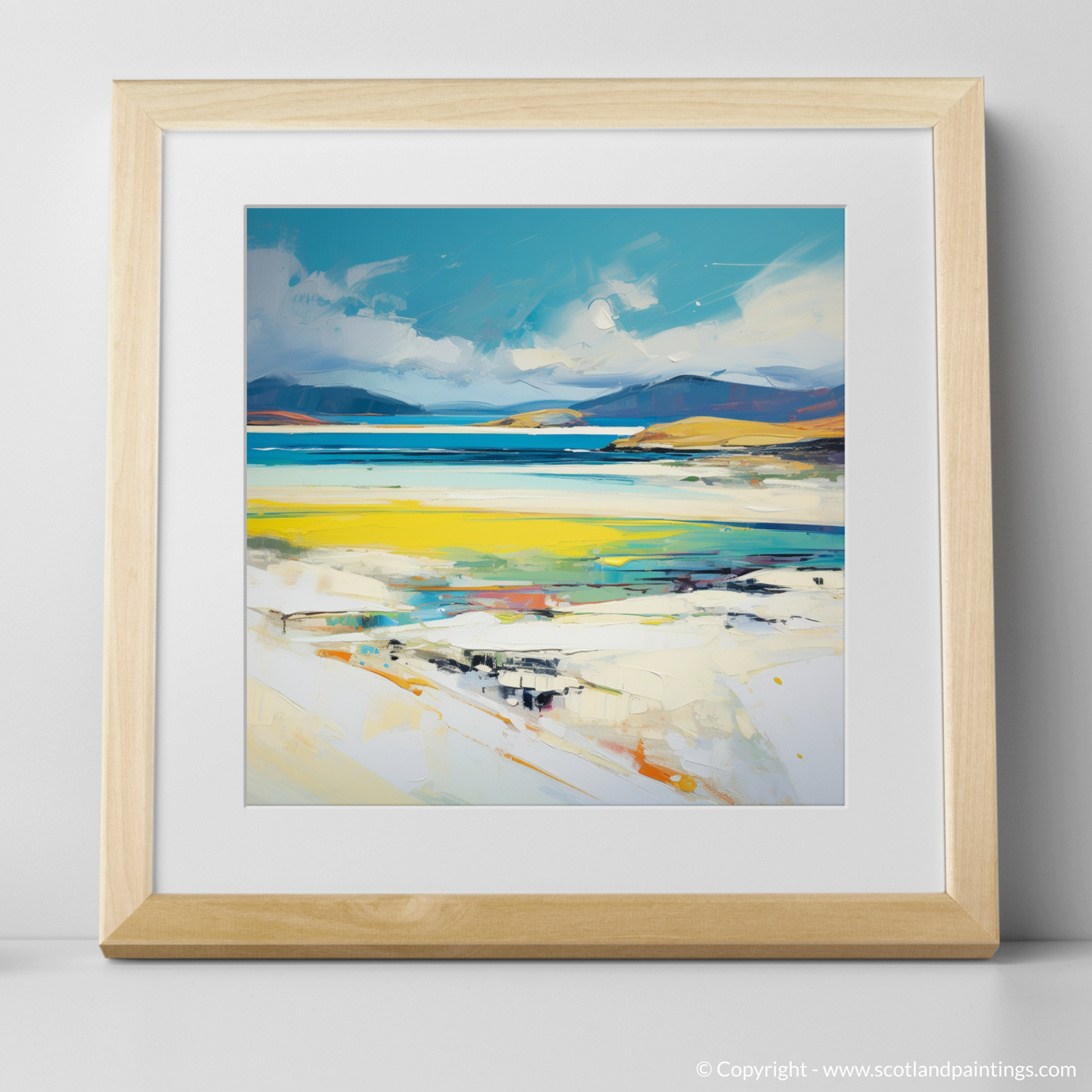 Art Print of Luskentyre Beach, Isle of Harris with a natural frame