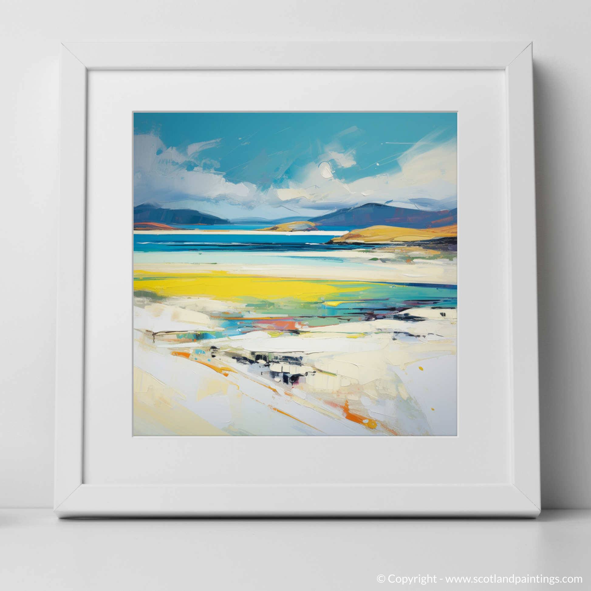 Art Print of Luskentyre Beach, Isle of Harris with a white frame