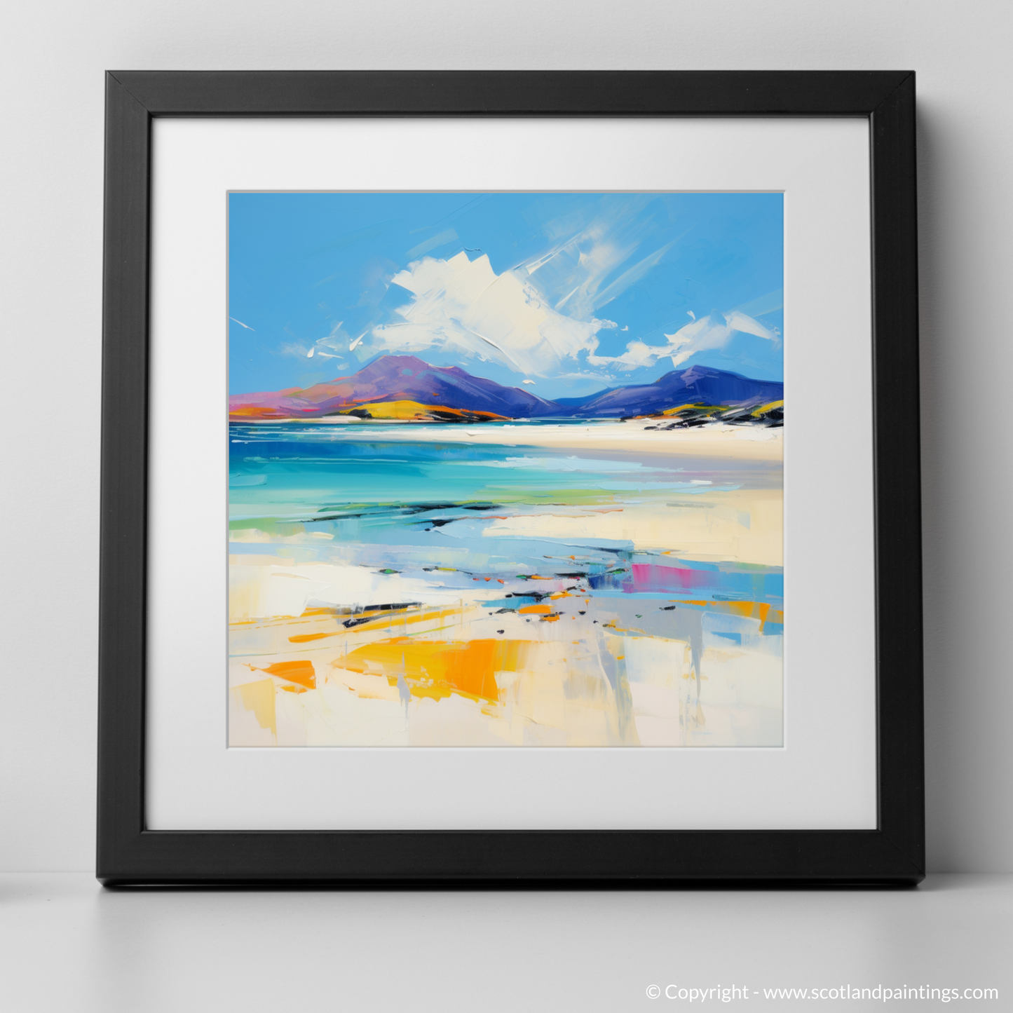 Art Print of Luskentyre Beach, Isle of Harris with a black frame