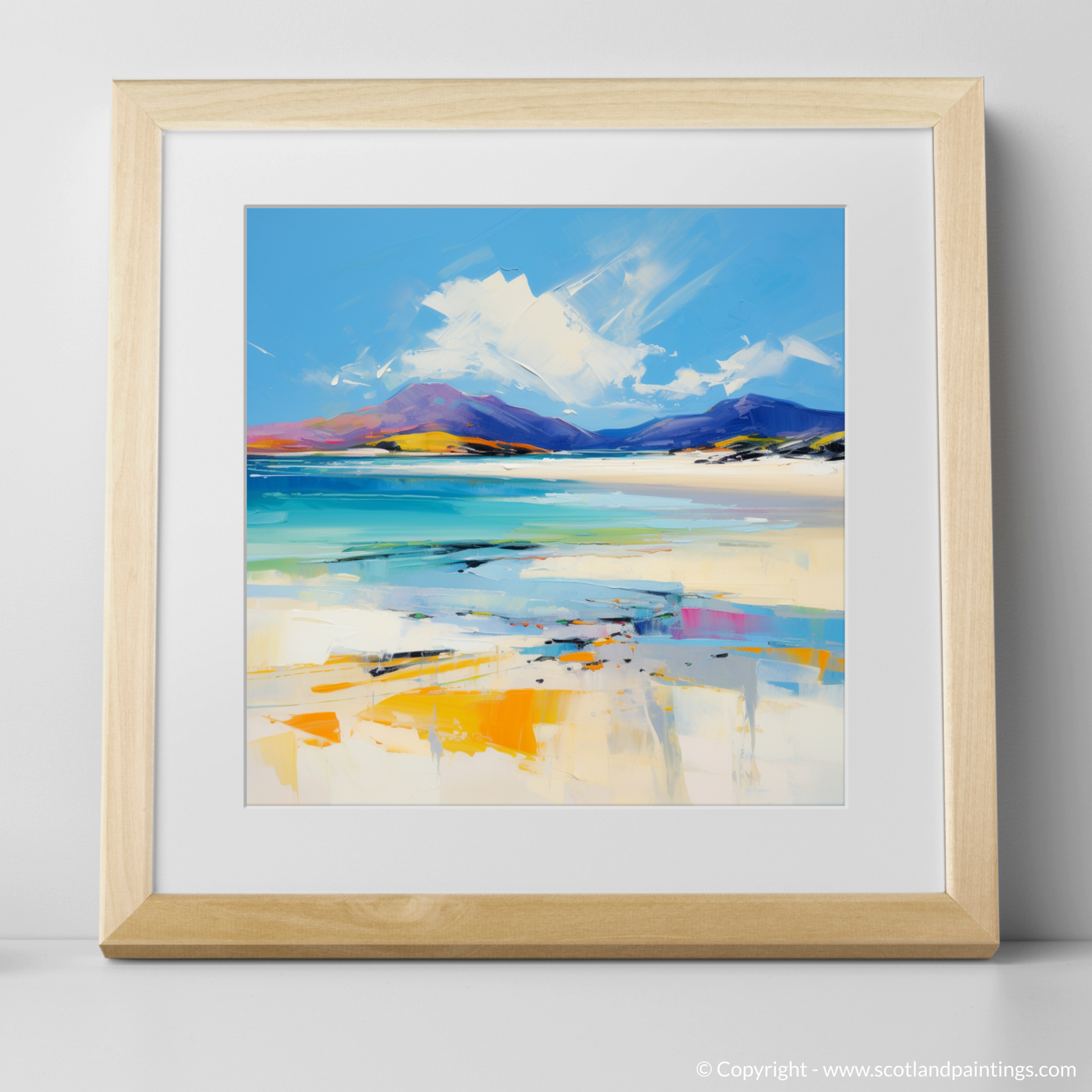 Art Print of Luskentyre Beach, Isle of Harris with a natural frame