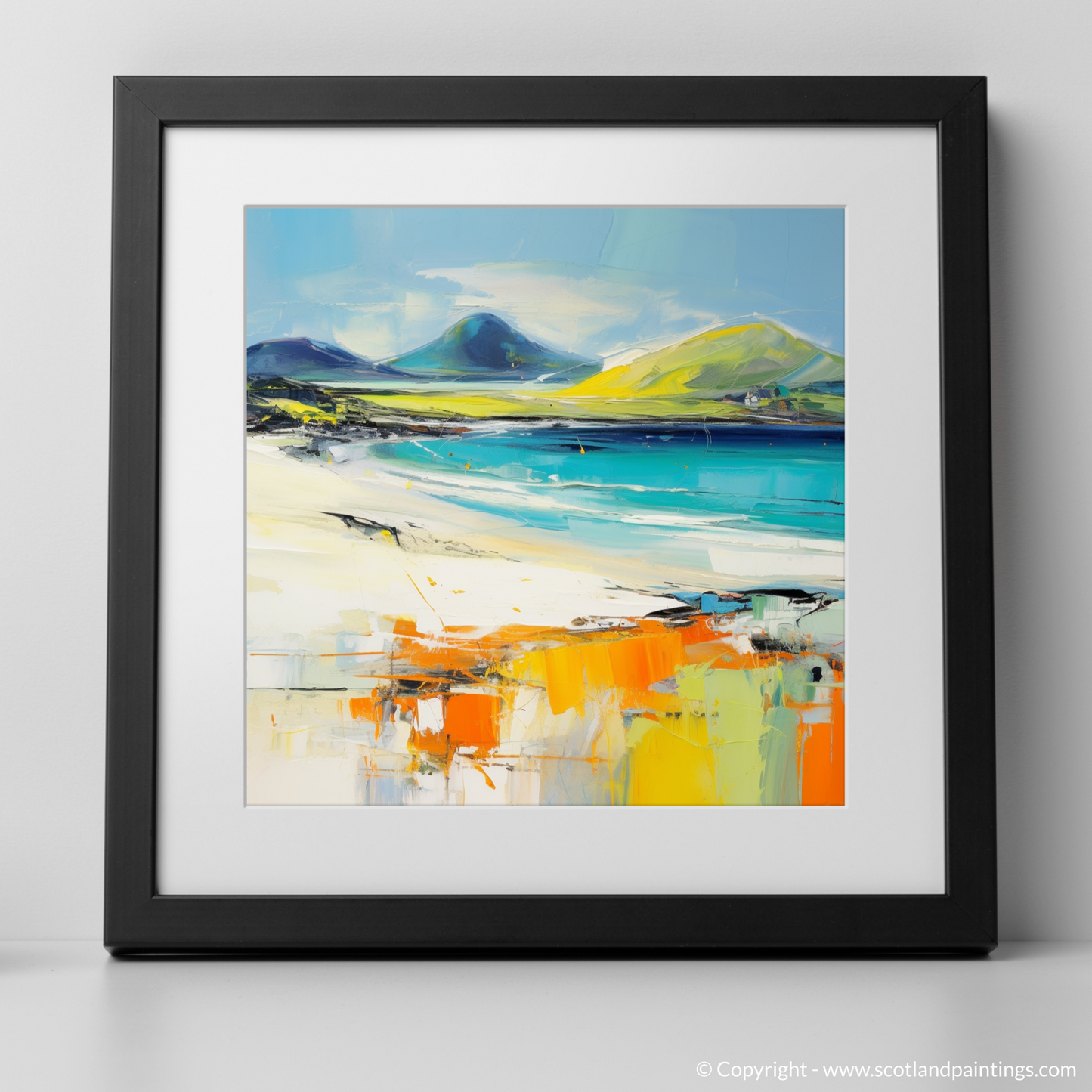 Art Print of Luskentyre Beach, Isle of Harris with a black frame