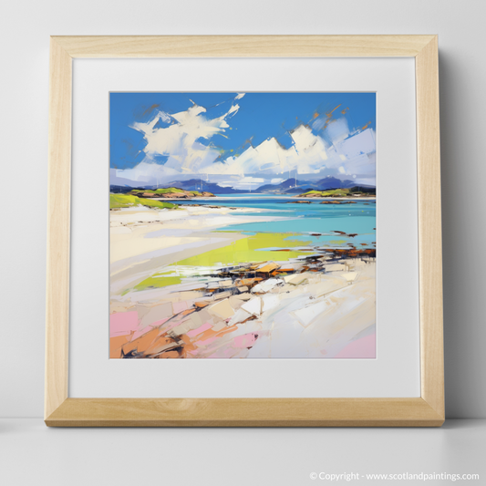 Art Print of Camusdarach Beach, Arisaig with a natural frame