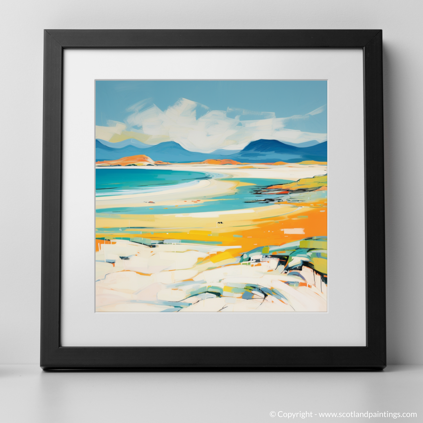 Art Print of Luskentyre Beach, Isle of Harris with a black frame