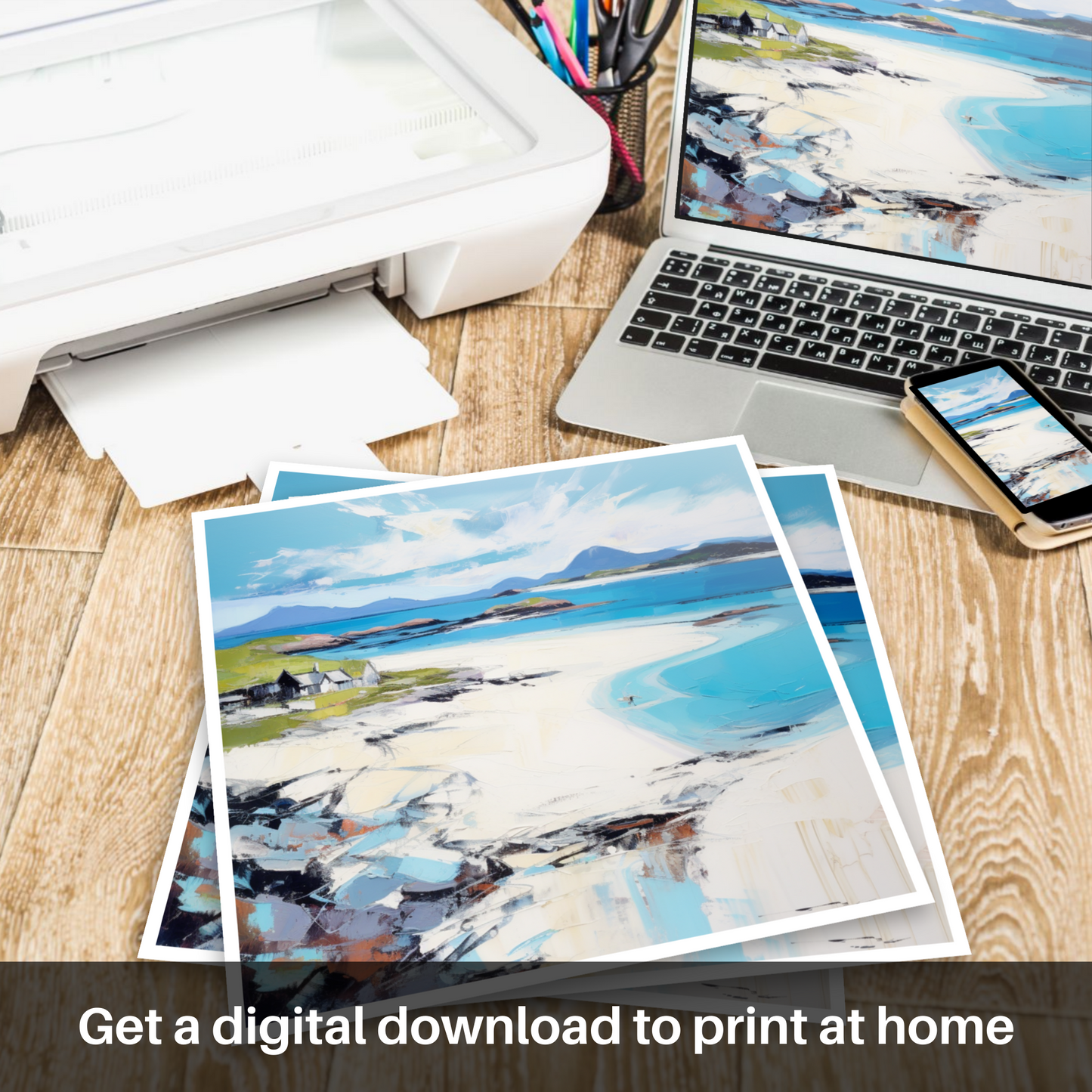 Downloadable and printable picture of Camusdarach Beach, Arisaig