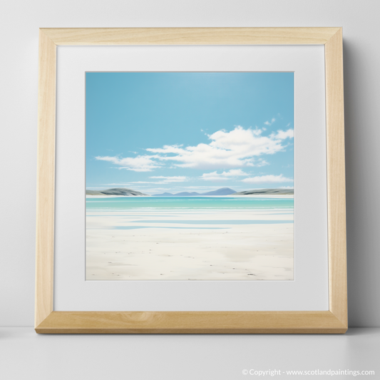 Art Print of Luskentyre Beach, Isle of Harris with a natural frame