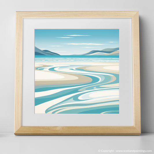 Art Print of Luskentyre Beach, Isle of Harris with a natural frame