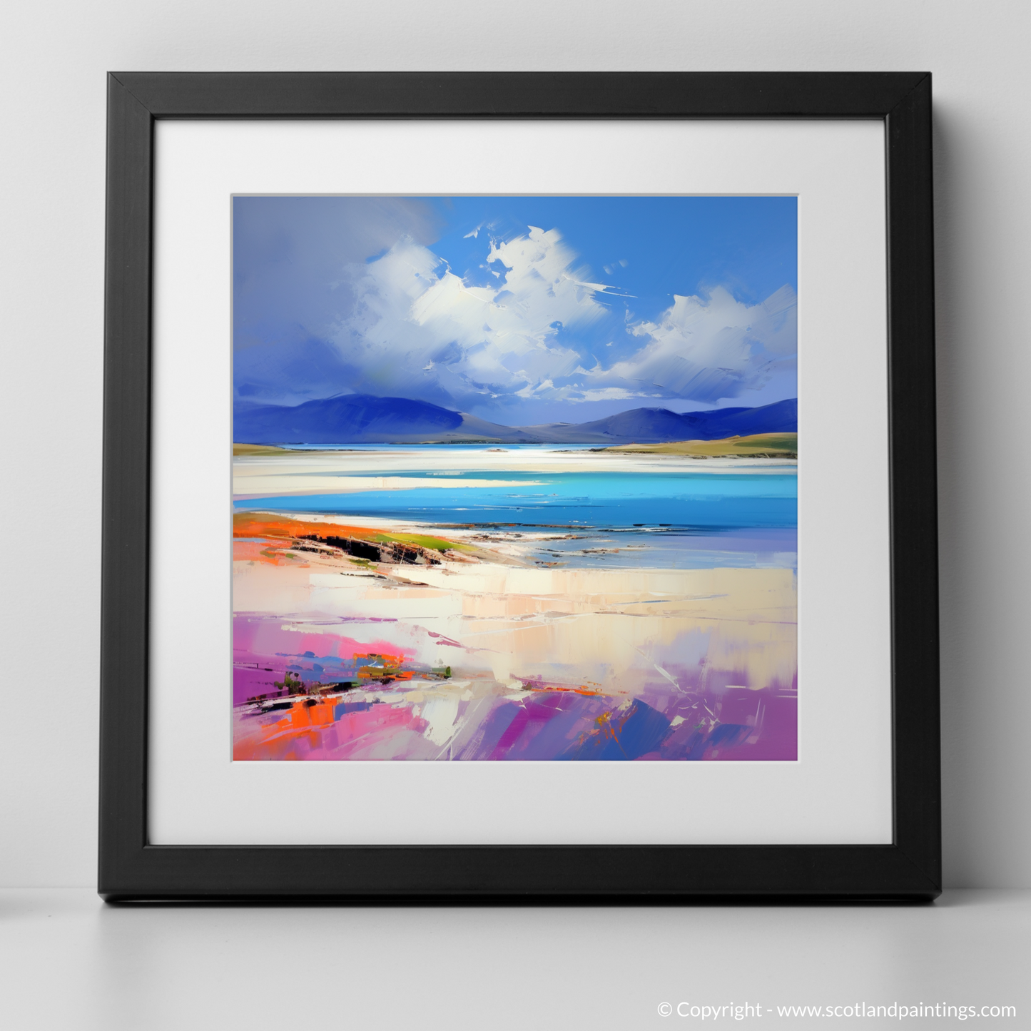 Art Print of Luskentyre Beach, Isle of Harris with a black frame