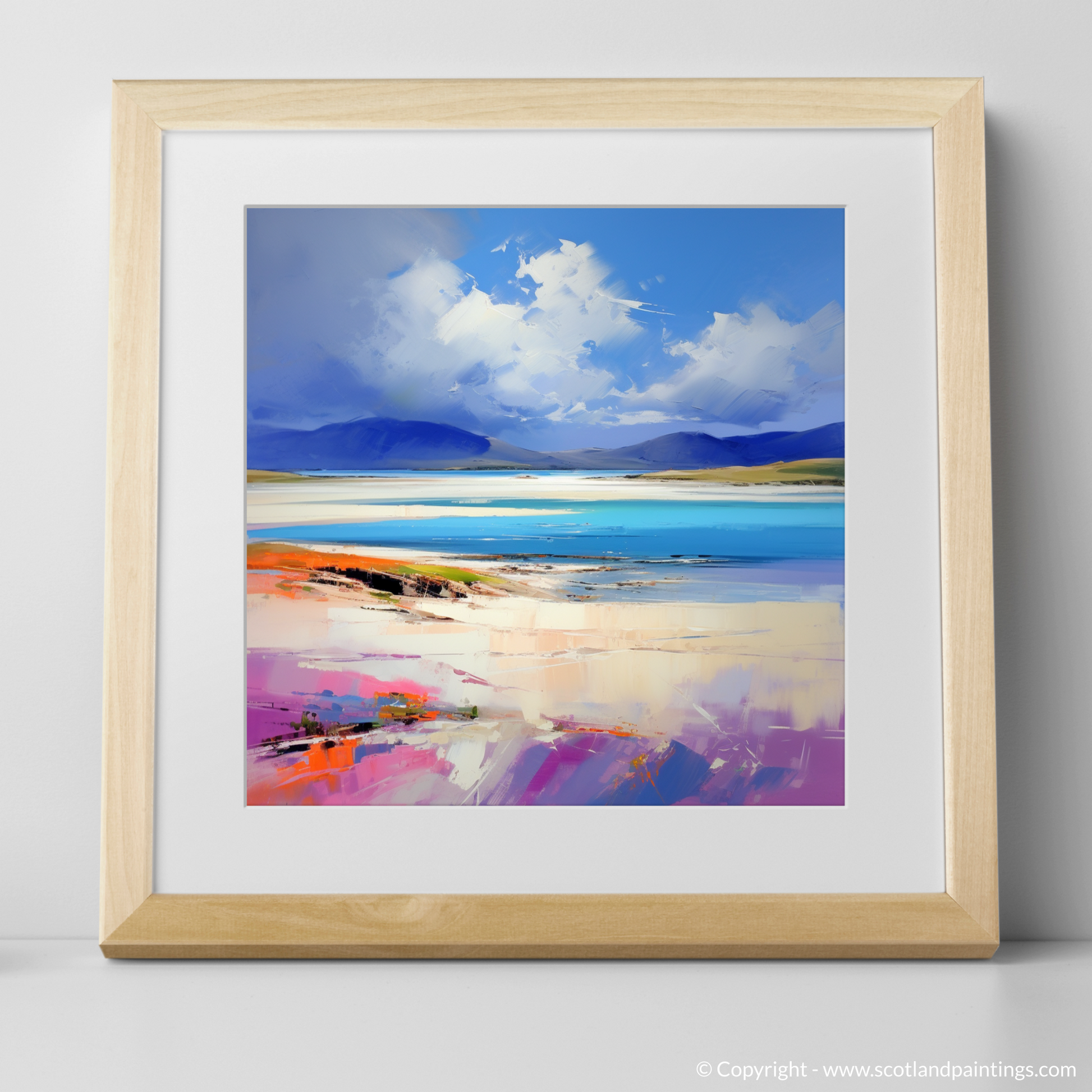 Art Print of Luskentyre Beach, Isle of Harris with a natural frame