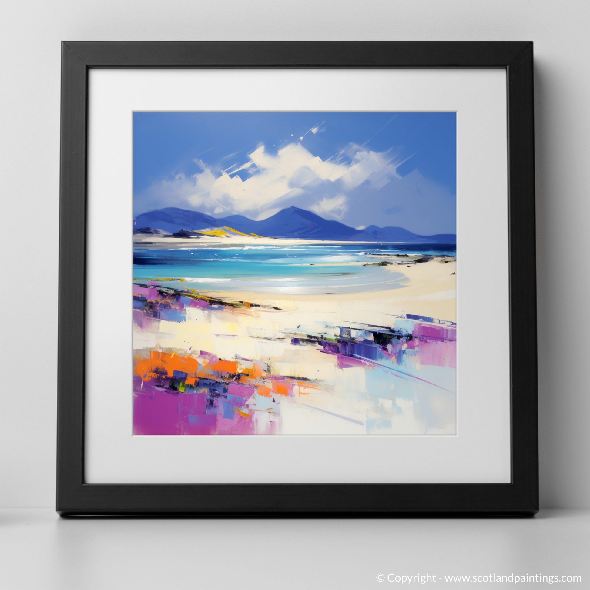 Art Print of Luskentyre Beach, Isle of Harris with a black frame