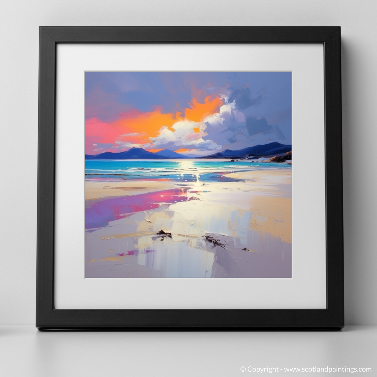 Art Print of Luskentyre Beach, Isle of Harris with a black frame