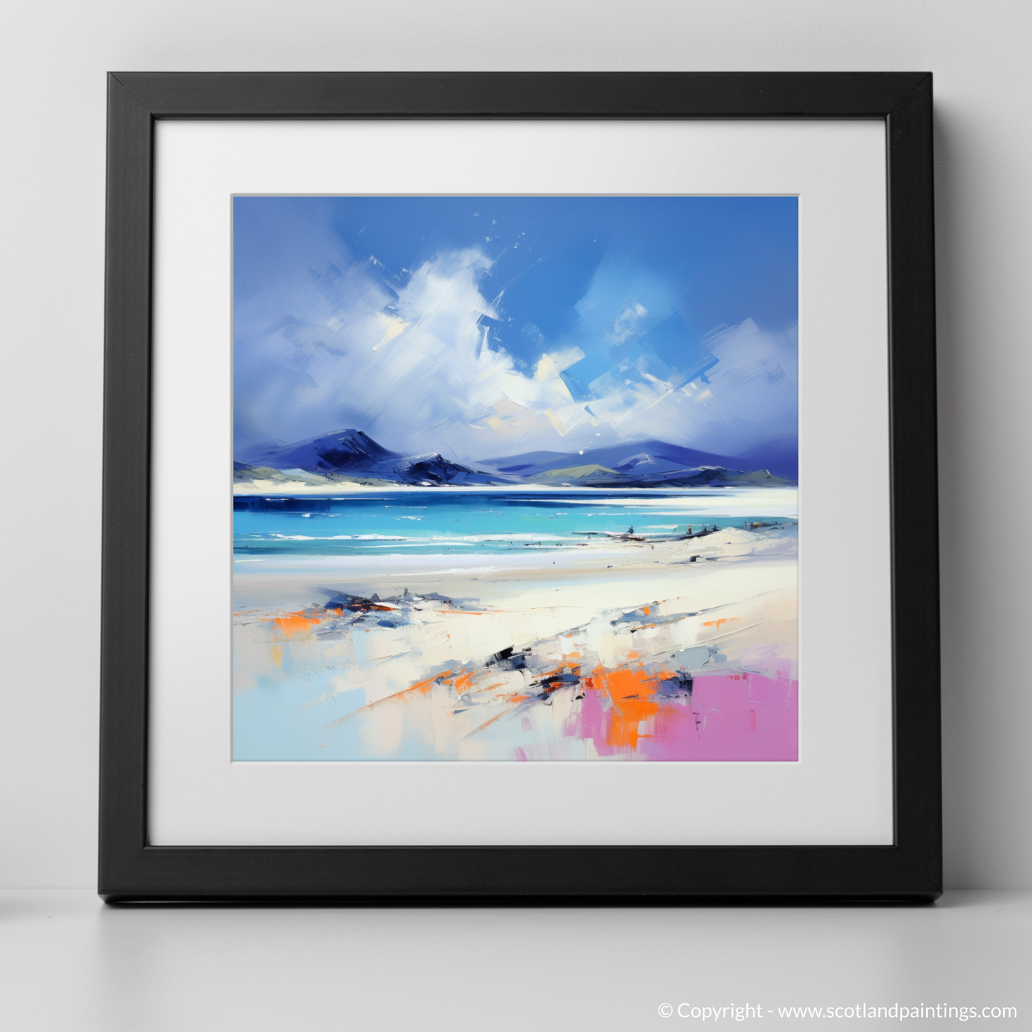 Art Print of Luskentyre Beach, Isle of Harris with a black frame