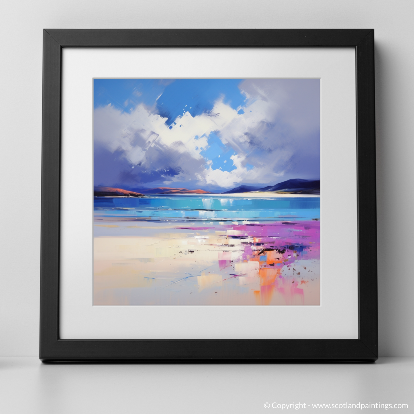 Art Print of Luskentyre Beach, Isle of Harris with a black frame