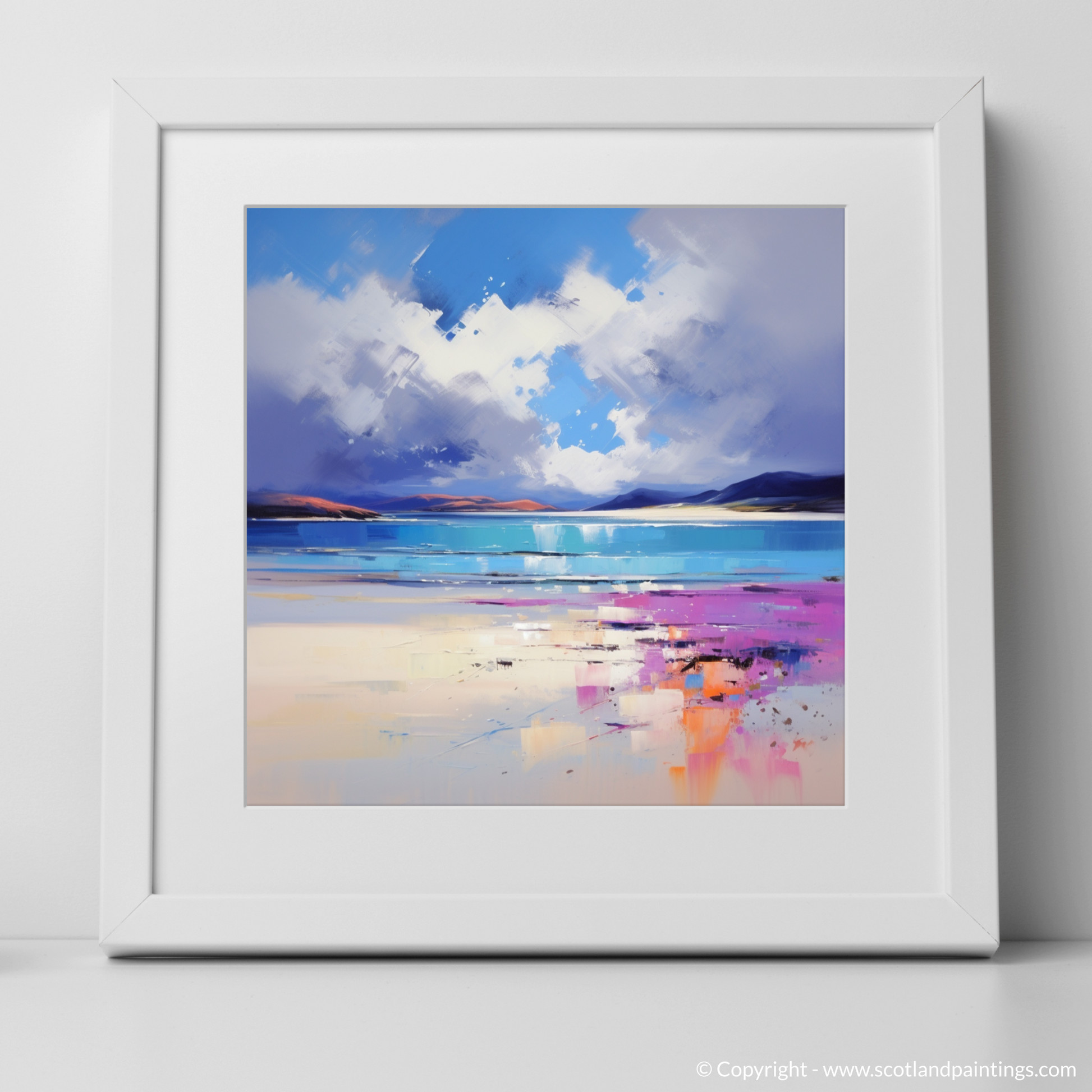 Art Print of Luskentyre Beach, Isle of Harris with a white frame