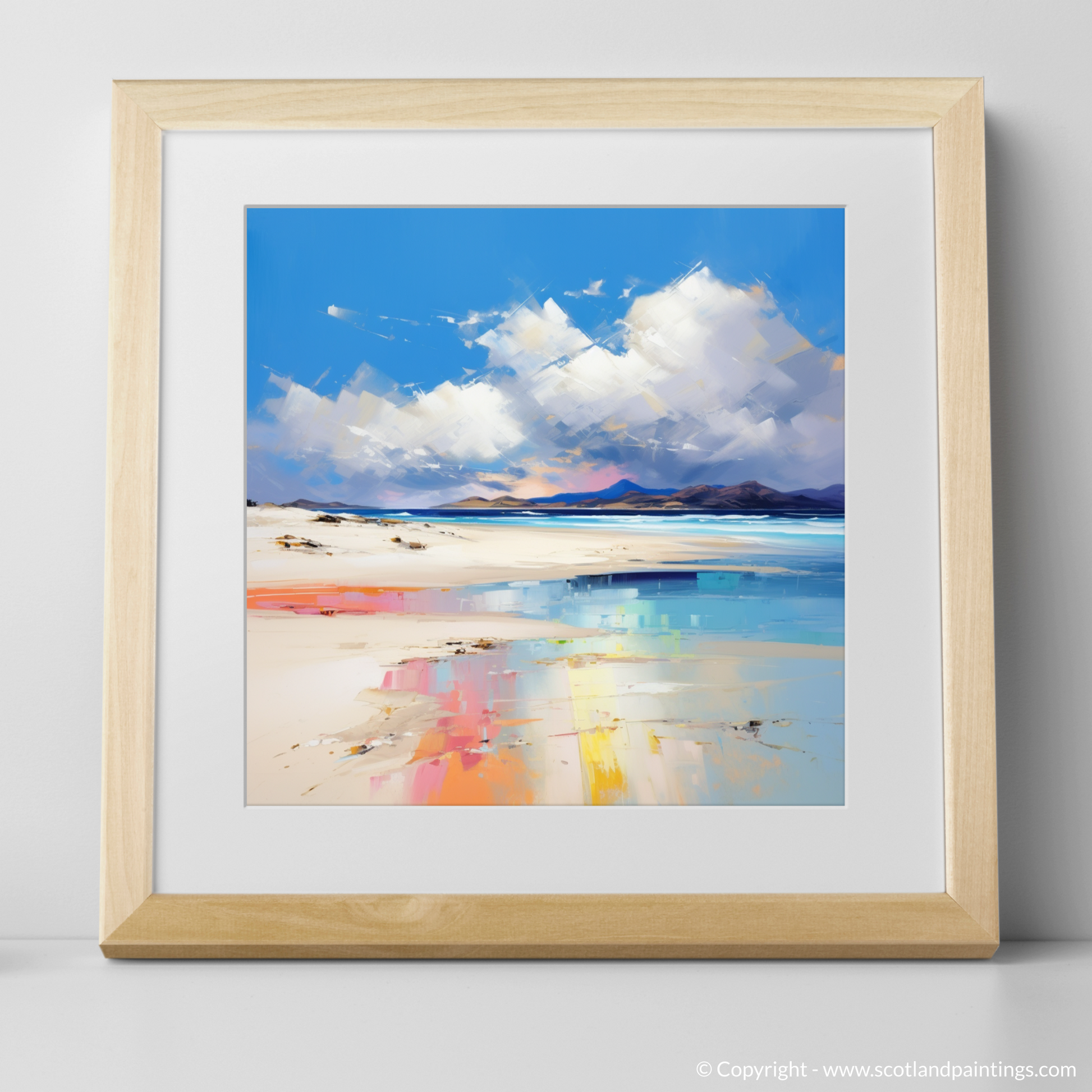 Art Print of Luskentyre Beach, Isle of Harris with a natural frame