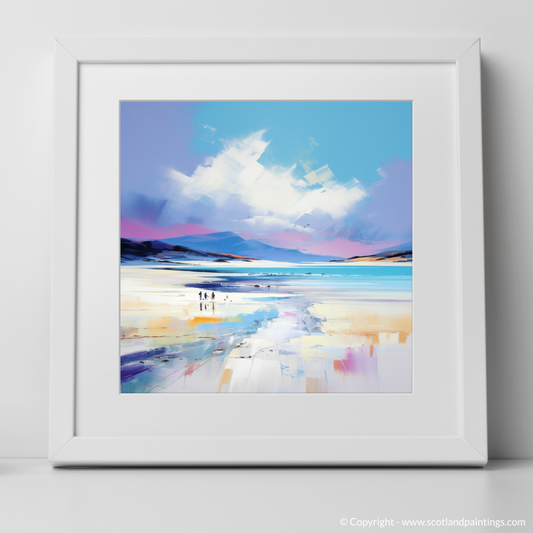 Art Print of Luskentyre Beach, Isle of Harris with a white frame