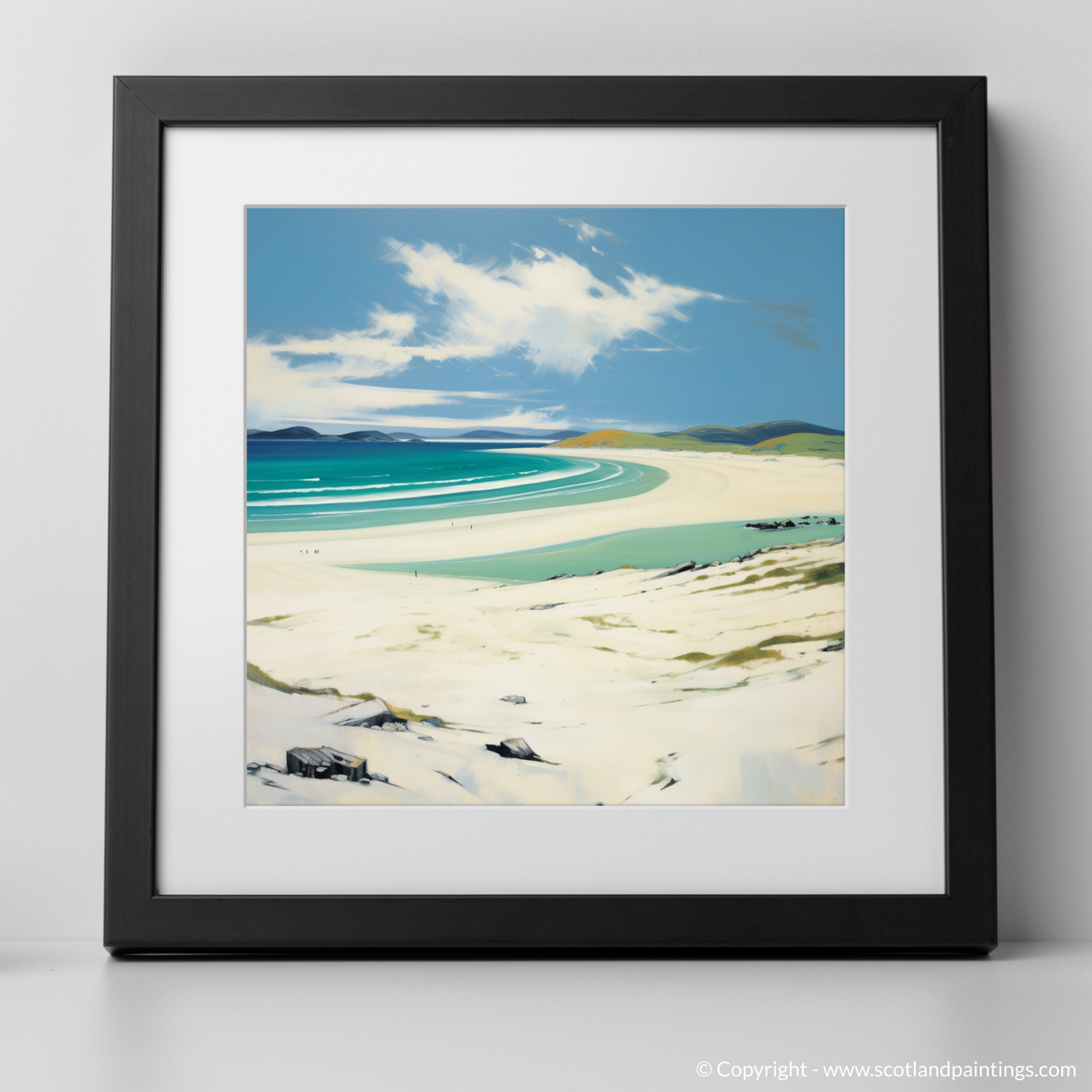 Art Print of Luskentyre Beach, Isle of Harris with a black frame