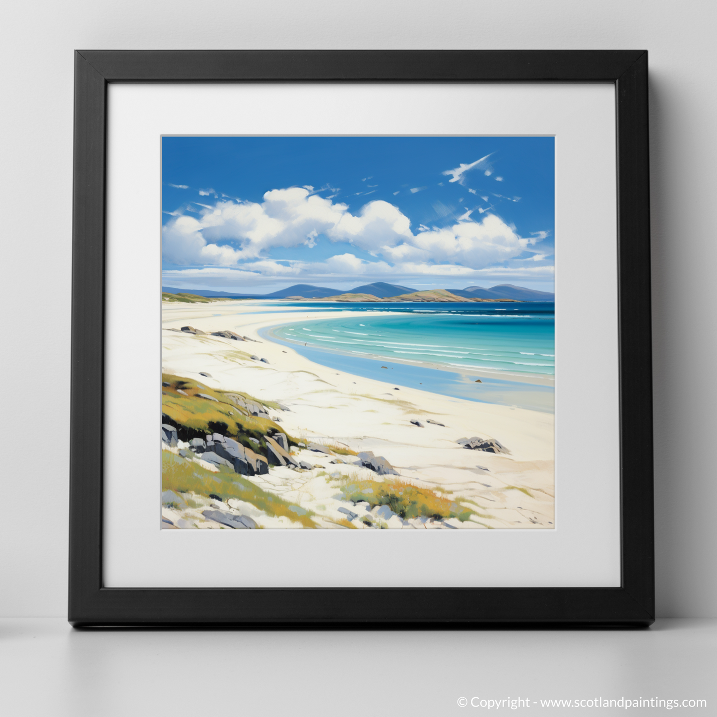 Art Print of Luskentyre Beach, Isle of Harris with a black frame