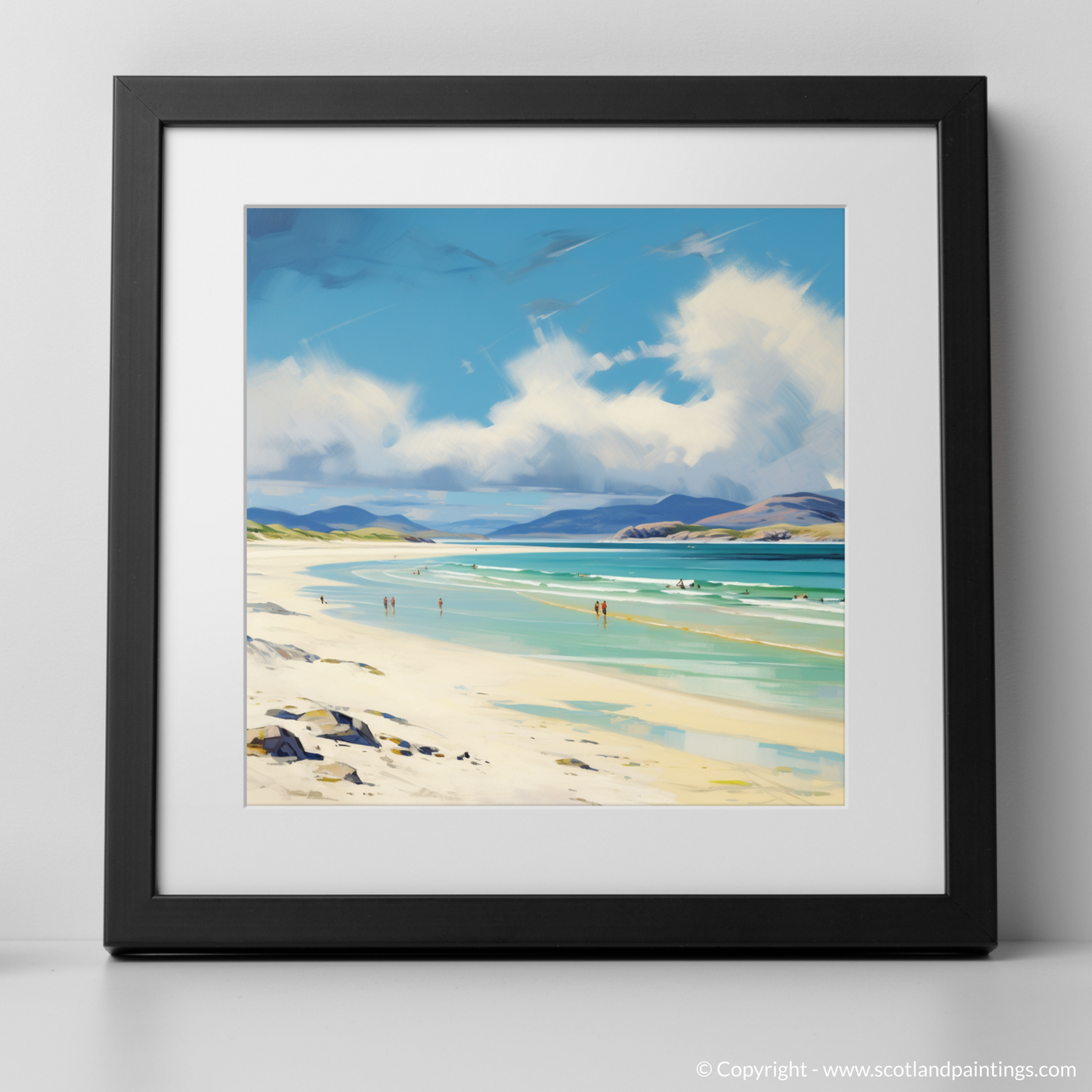 Art Print of Luskentyre Beach, Isle of Harris with a black frame