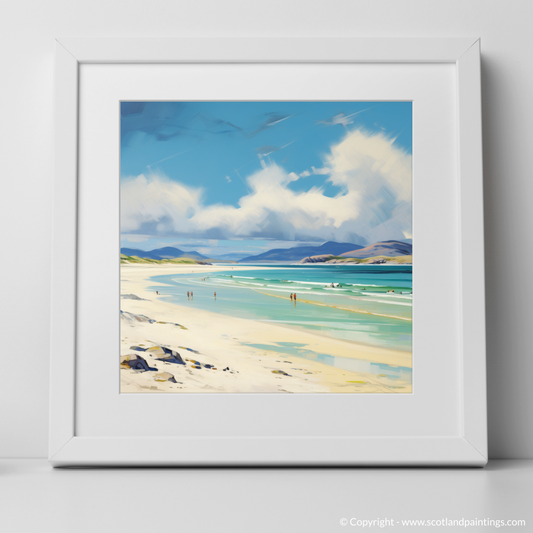 Art Print of Luskentyre Beach, Isle of Harris with a white frame
