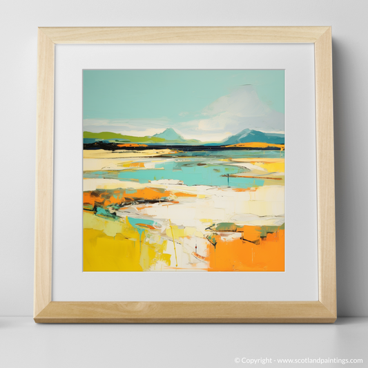 Art Print of Camusdarach Beach, Arisaig with a natural frame