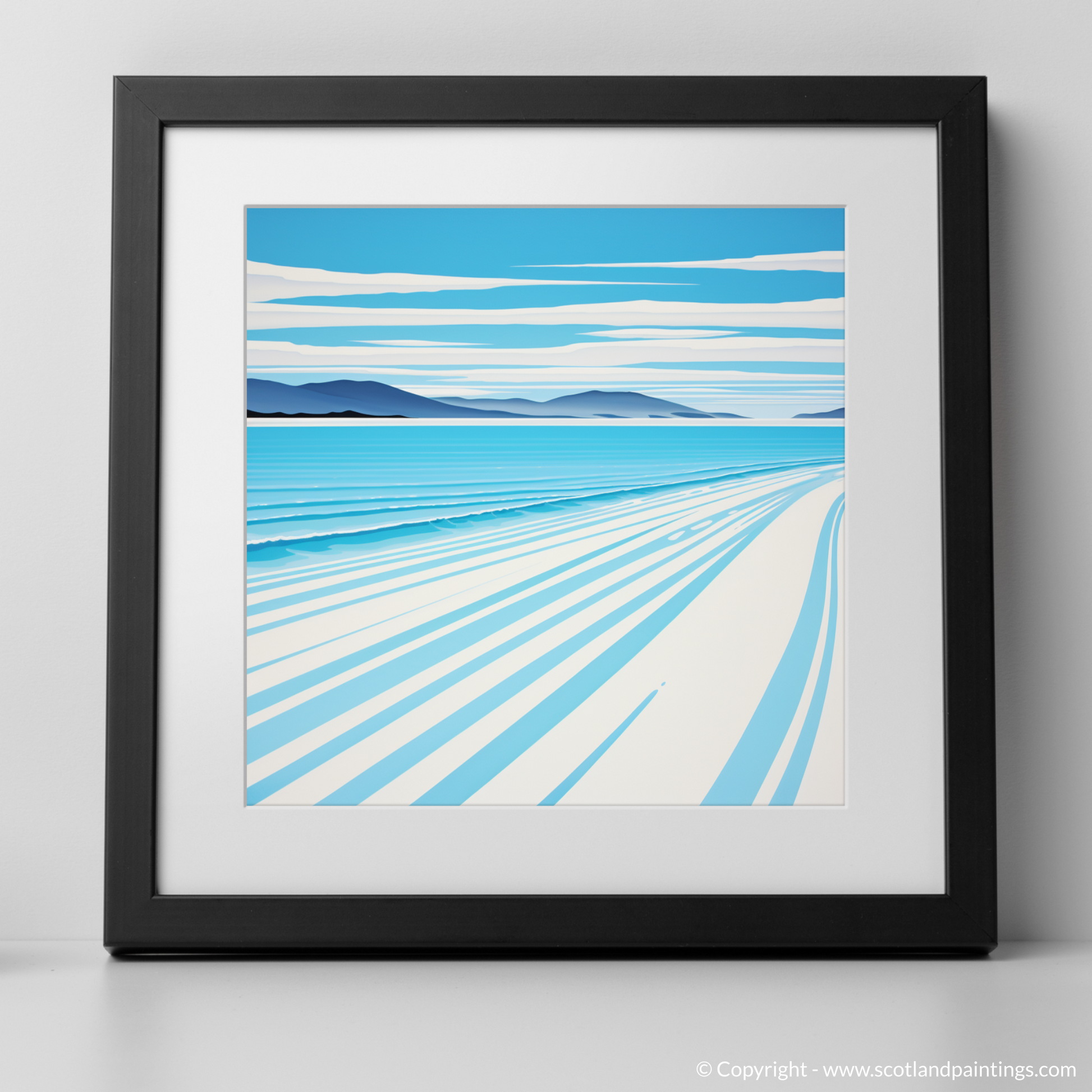 Art Print of Luskentyre Beach, Isle of Harris with a black frame