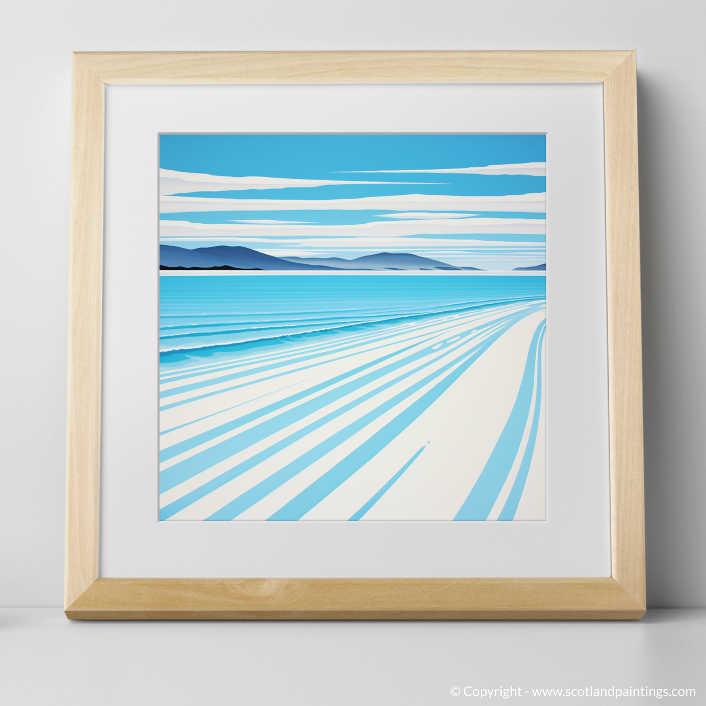 Art Print of Luskentyre Beach, Isle of Harris with a natural frame