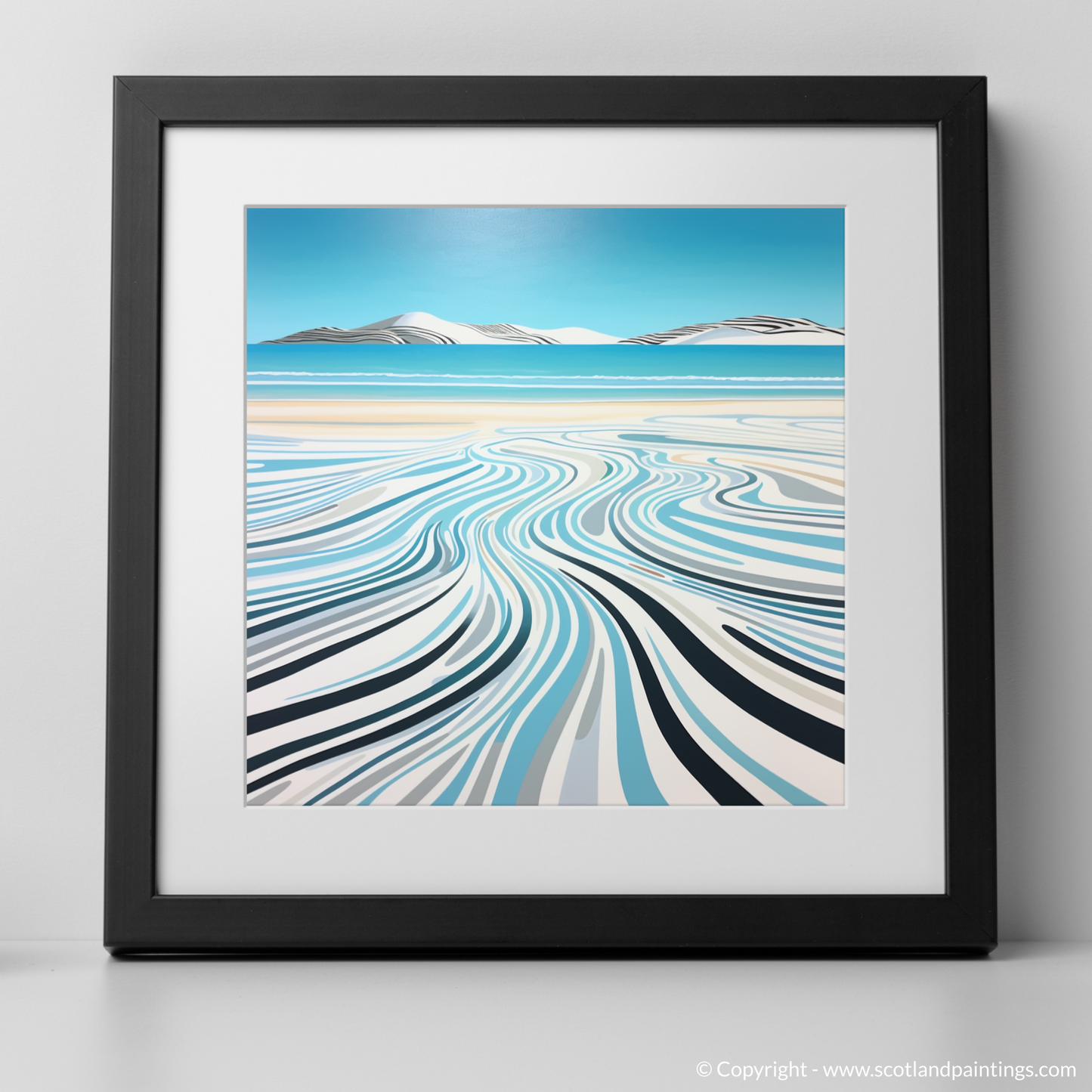 Painting and Art Print of Luskentyre Beach, Isle of Harris. Luskentyre Beach Essence: An Abstract Dance of Nature.