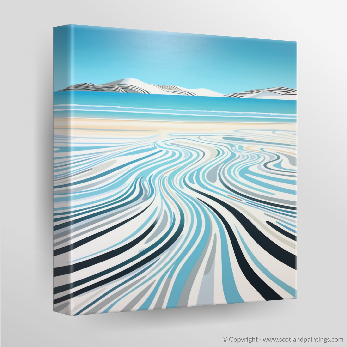 Painting and Art Print of Luskentyre Beach, Isle of Harris. Luskentyre Beach Essence: An Abstract Dance of Nature.