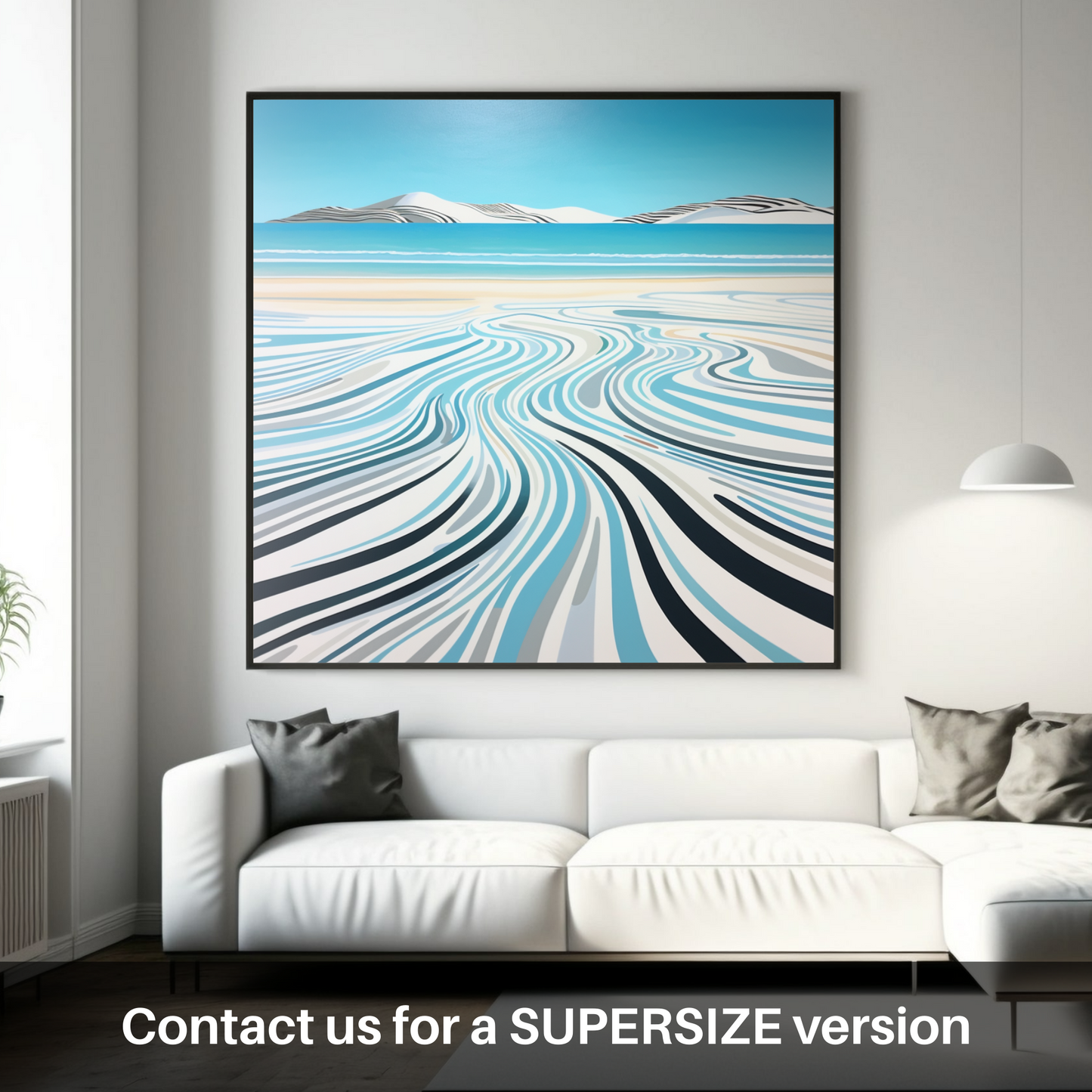 Painting and Art Print of Luskentyre Beach, Isle of Harris. Luskentyre Beach Essence: An Abstract Dance of Nature.