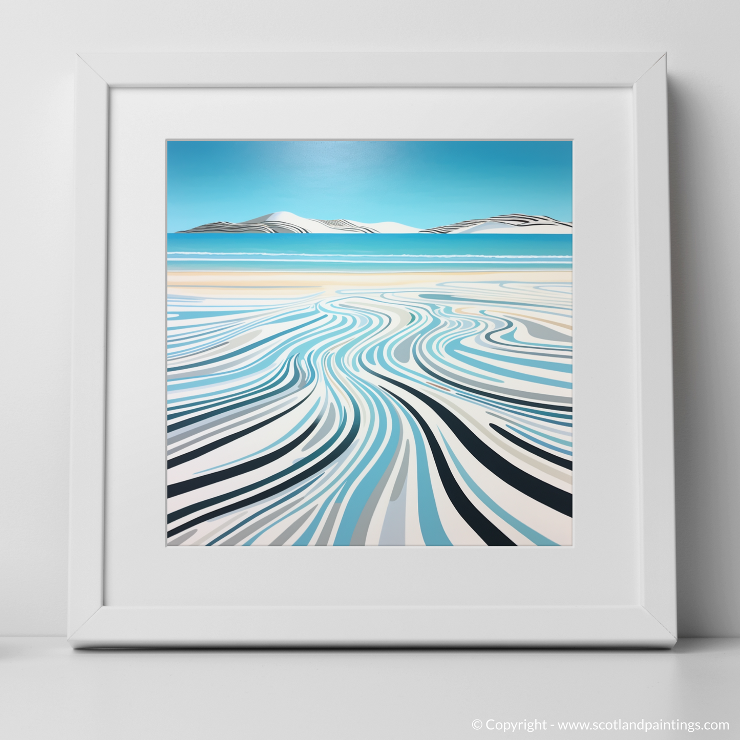 Painting and Art Print of Luskentyre Beach, Isle of Harris. Luskentyre Beach Essence: An Abstract Dance of Nature.