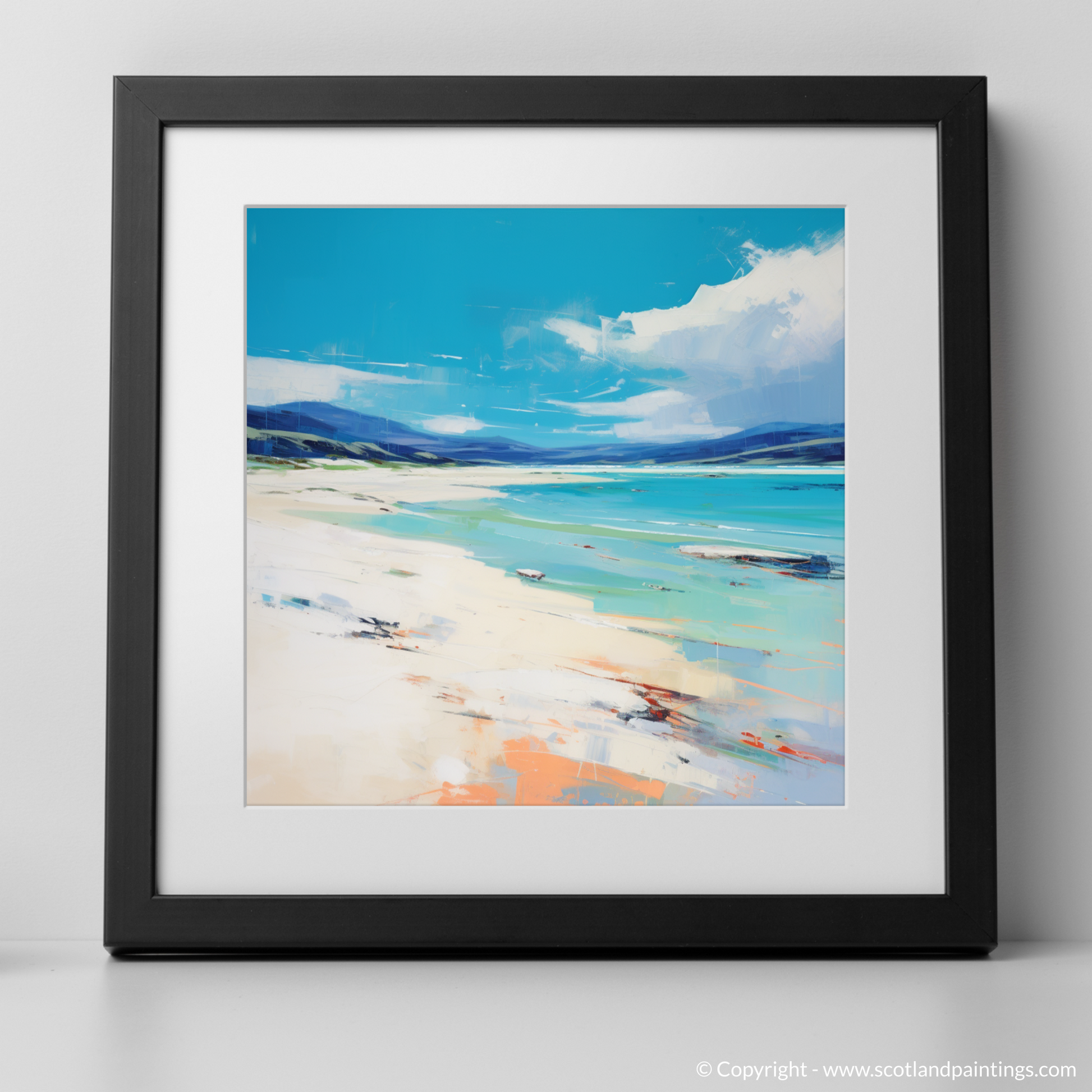 Art Print of Luskentyre Beach, Isle of Harris with a black frame