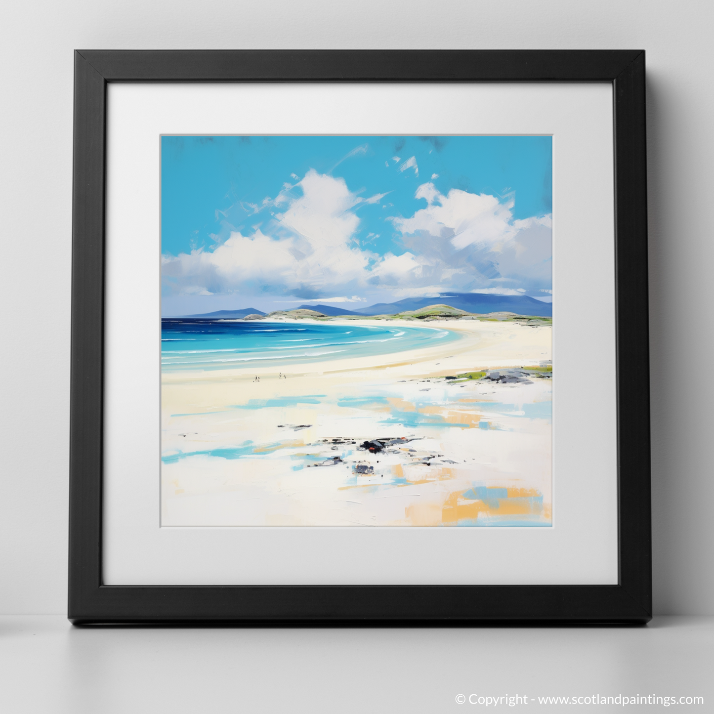 Art Print of Luskentyre Beach, Isle of Harris with a black frame