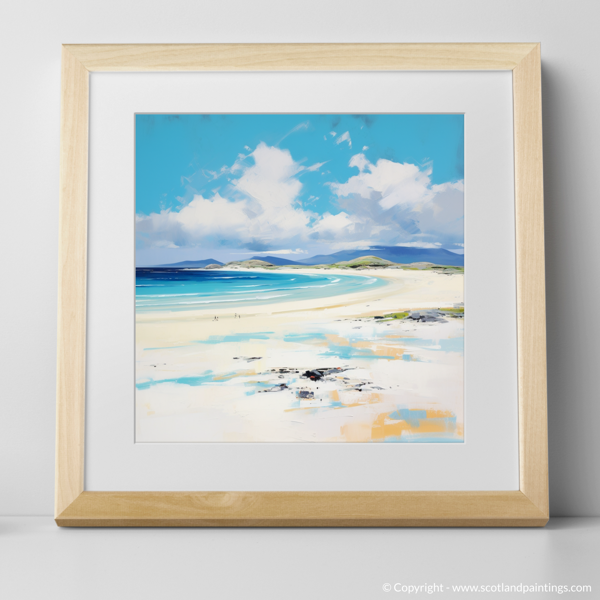 Art Print of Luskentyre Beach, Isle of Harris with a natural frame