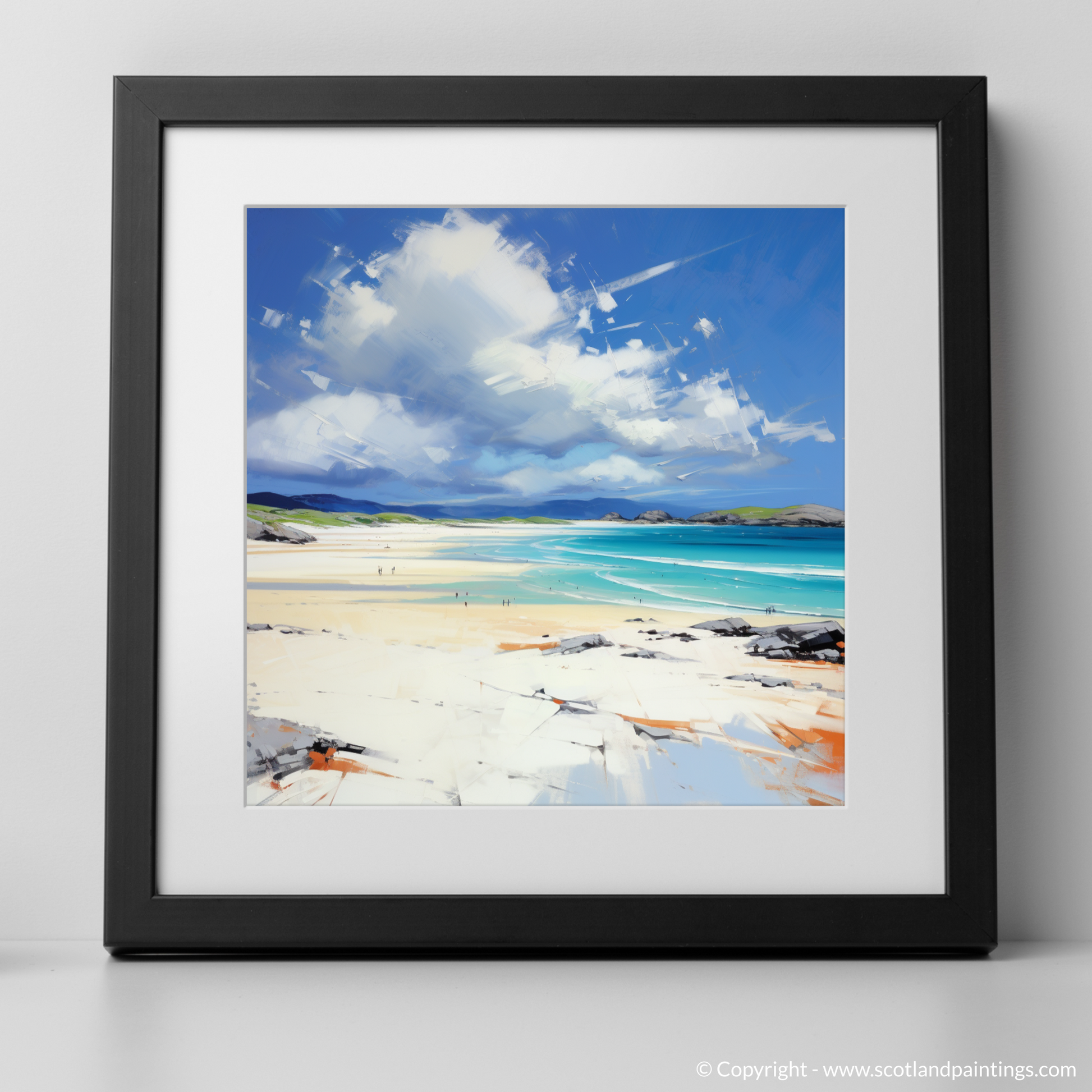 Art Print of Luskentyre Beach, Isle of Harris with a black frame