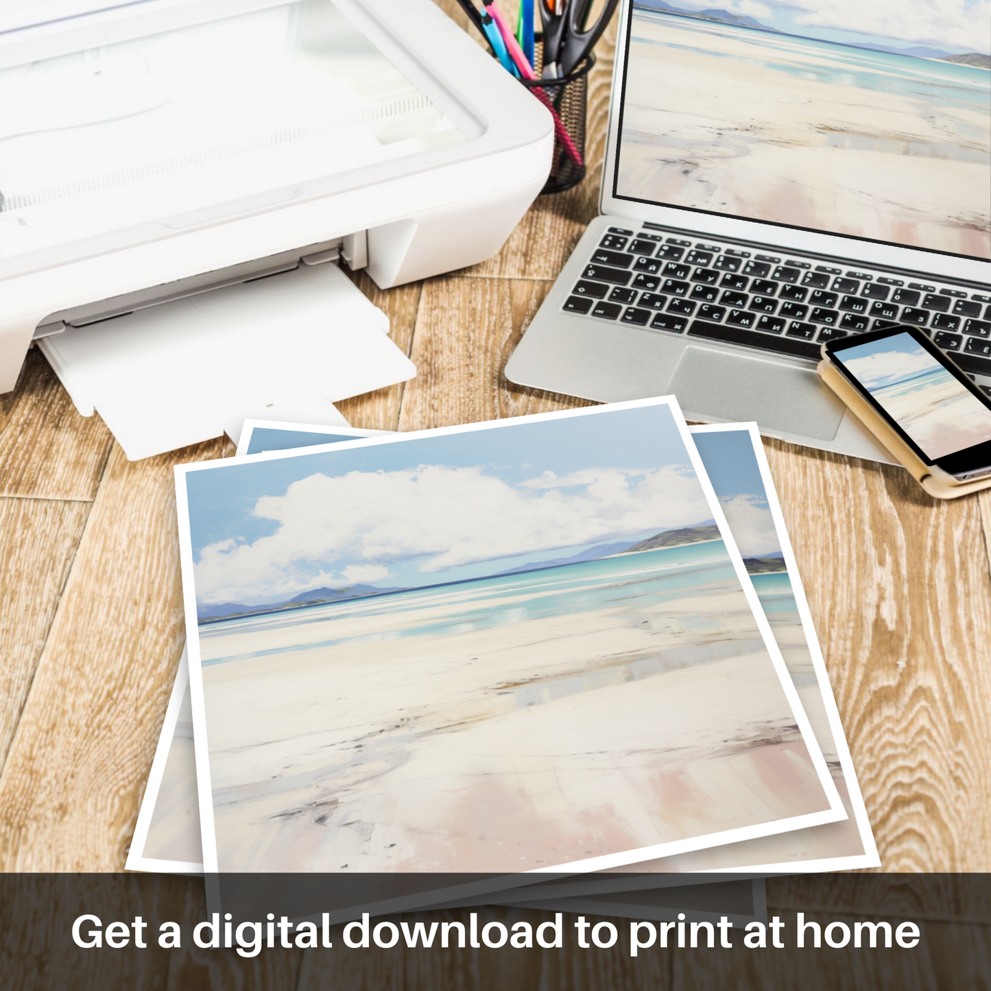 Downloadable and printable picture of Camusdarach Beach, Arisaig