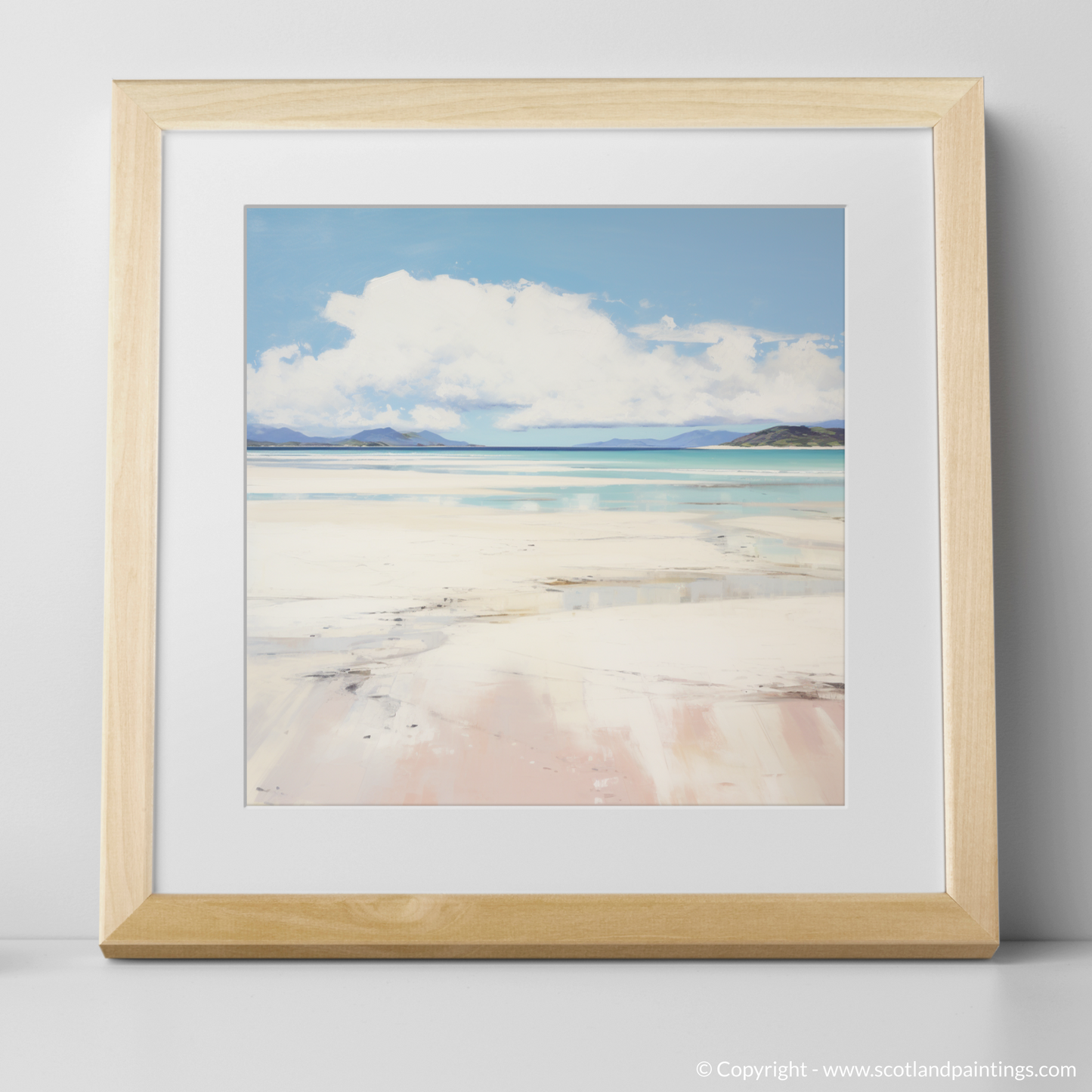 Art Print of Camusdarach Beach, Arisaig with a natural frame