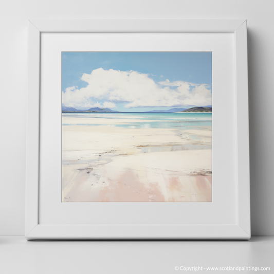 Art Print of Camusdarach Beach, Arisaig with a white frame